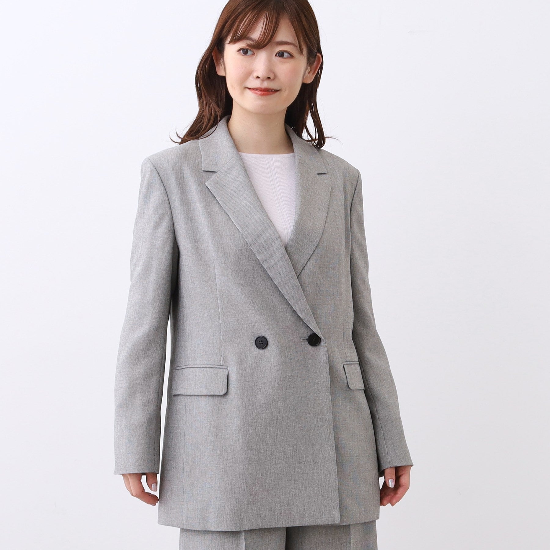 リフレクト Reflect 【単品羽織OK◎／セットアップ可】リラクシーメランジジャケット （ブラウン(044)） ブラウン(044)