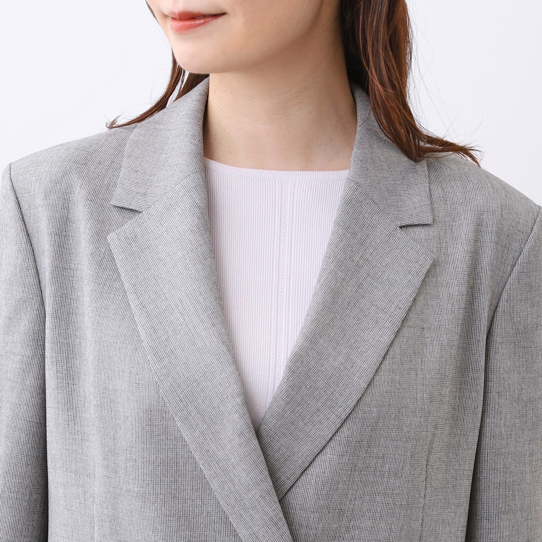 リフレクト Reflect 【単品羽織OK◎／セットアップ可】リラクシーメランジジャケット （ブラウン(044)） ブラウン(044)