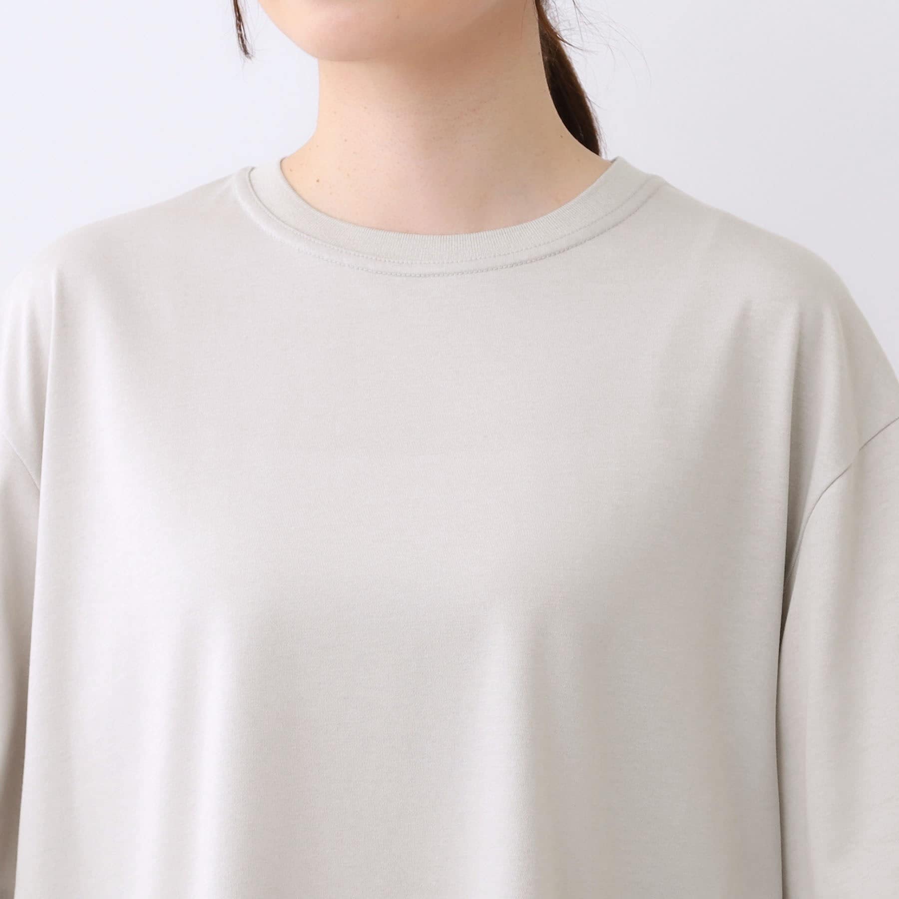 リフレクト Reflect 【E-QUALITY／体型カバー／涼しく着られる◎】シアー×レースデザインプルオーバー （ブルーグリーン(097)） ブルーグリーン(097)