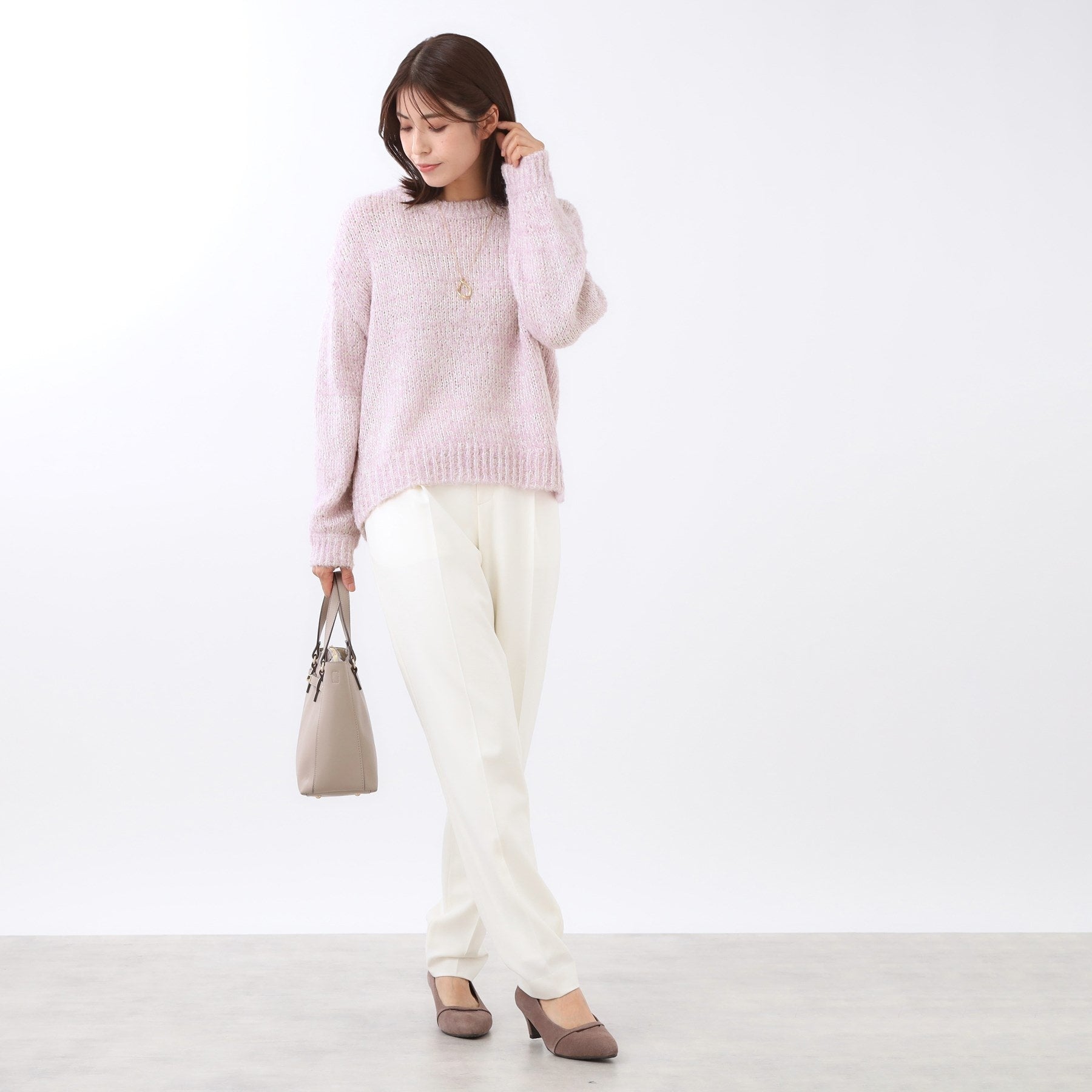 リフレクト Reflect 【一枚着で着映え◎／ゆったり着られるワンサイズ】スパンコール×ラメニット （レッド(461)） レッド(461)