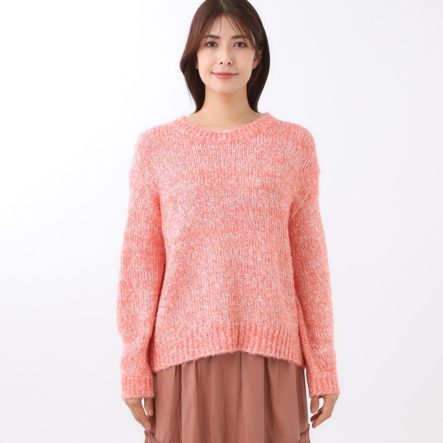 リフレクト Reflect 【一枚着で着映え◎／ゆったり着られるワンサイズ】スパンコール×ラメニット （レッド(461)） レッド(461)