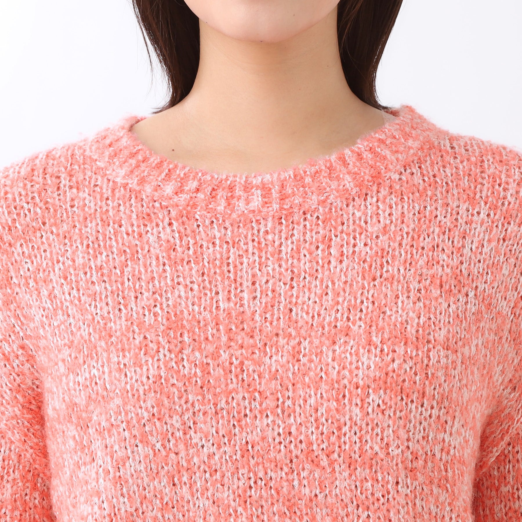 リフレクト Reflect 【一枚着で着映え◎／ゆったり着られるワンサイズ】スパンコール×ラメニット （レッド(461)） レッド(461)