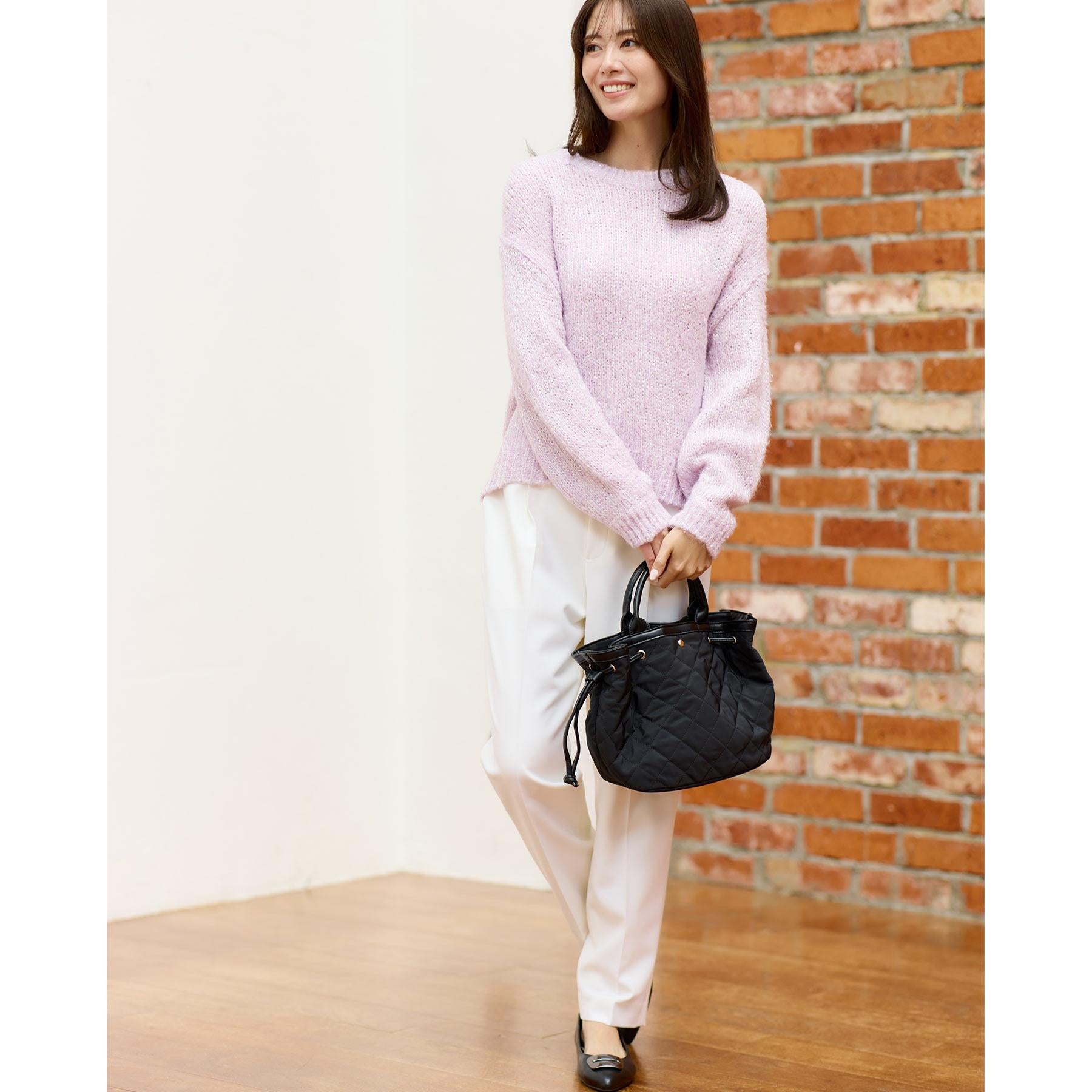 リフレクト Reflect 【一枚着で着映え◎／ゆったり着られるワンサイズ】スパンコール×ラメニット （レッド(461)） レッド(461)