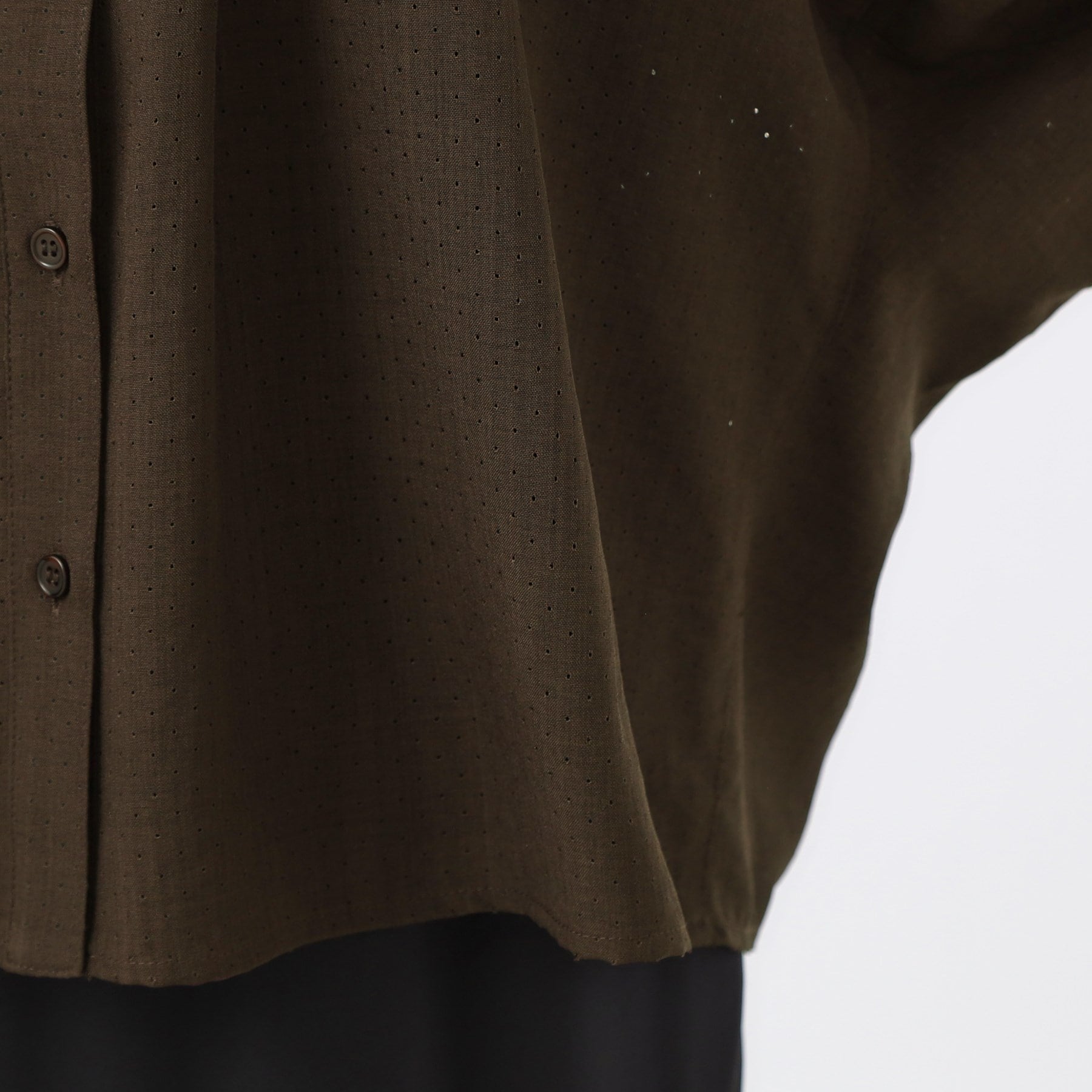 リフレクト Reflect 【E-QUALITY／体型カバー／ゆったり着られる◎】バンドカラー七分袖ブラウス （ネイビー(094)） ネイビー(094)