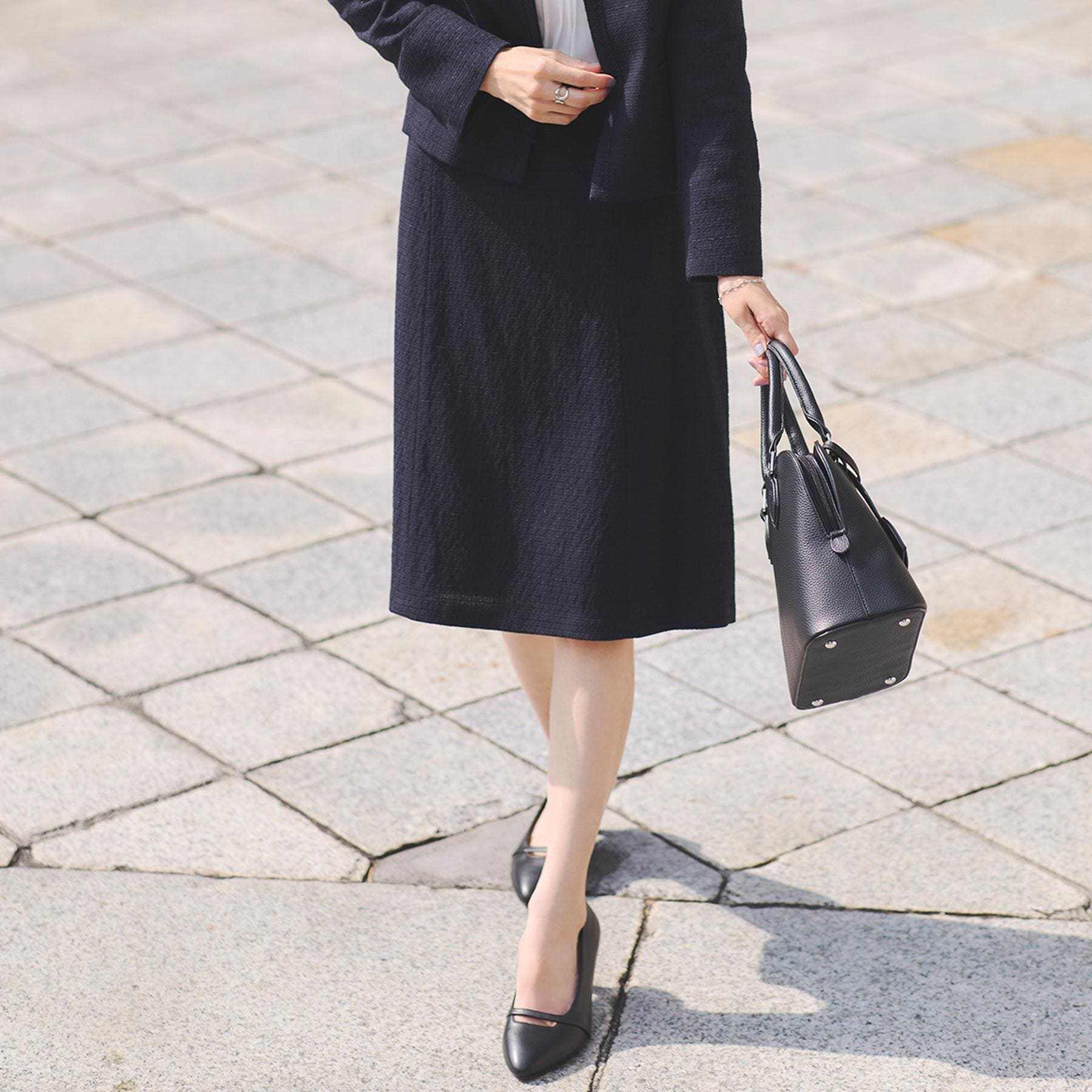 リフレクト Reflect 【フォーマル／入卒／セットアップ可】ツイードスカート （ネイビー(094)） ネイビー(094)