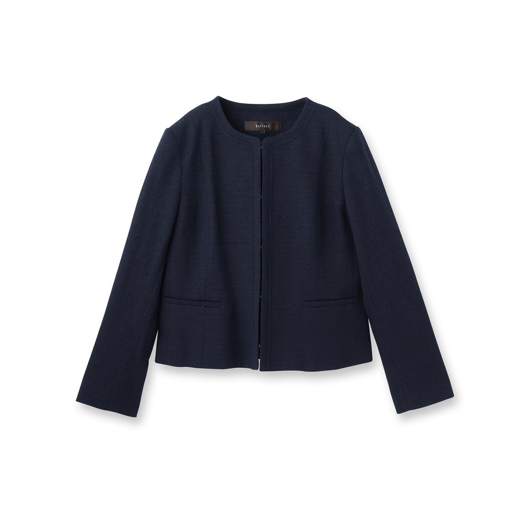 リフレクト Reflect 【フォーマル／入卒／セットアップ可】ツイードジャケット （ネイビー(094)） ネイビー(094)