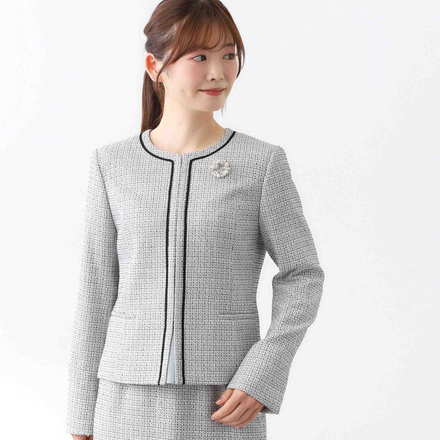 リフレクト Reflect 【フォーマル／入卒／セットアップ可】ツイードジャケット （ネイビー(094)） ネイビー(094)