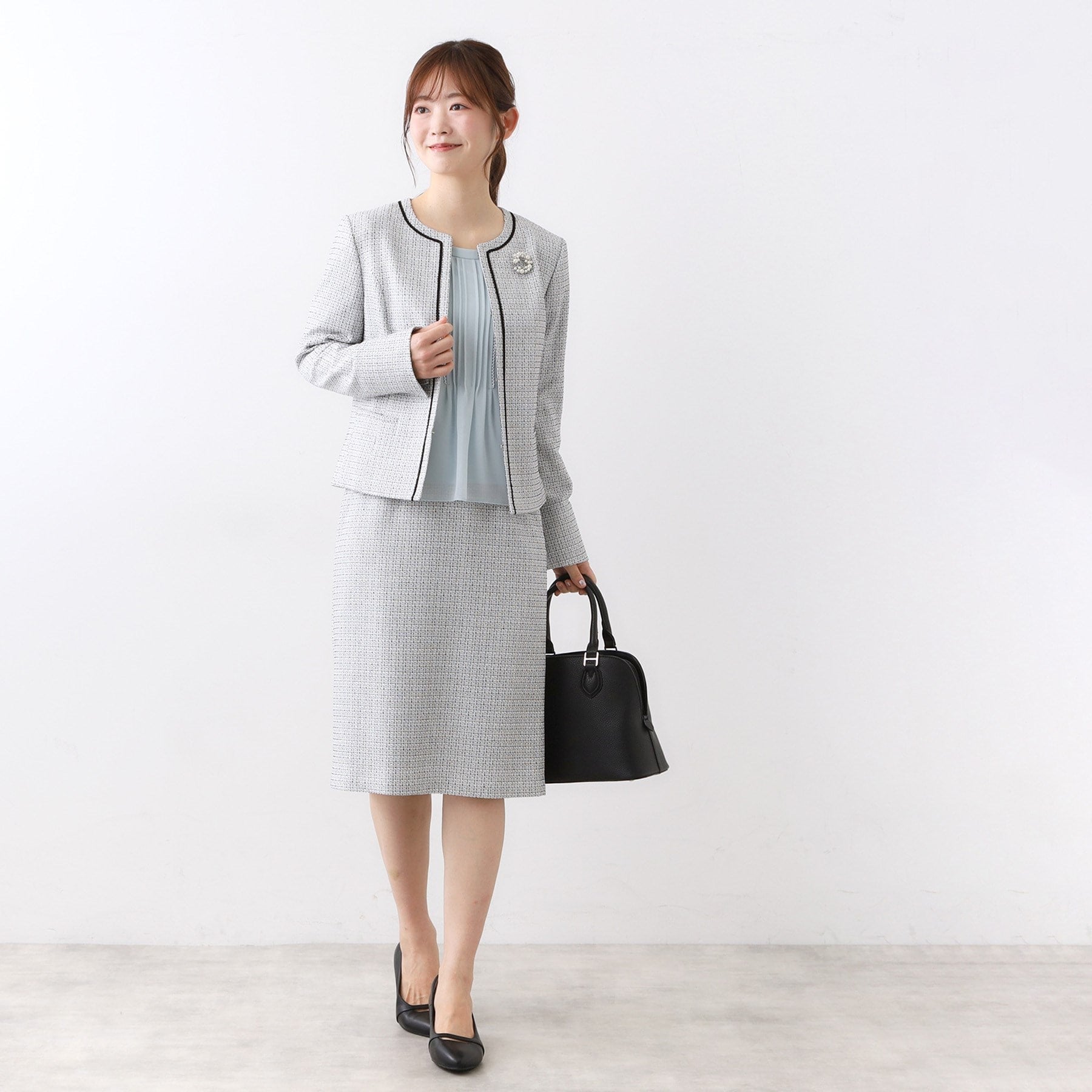 リフレクト Reflect 【フォーマル／入卒／セットアップ可】ツイードジャケット （ネイビー(094)） ネイビー(094)