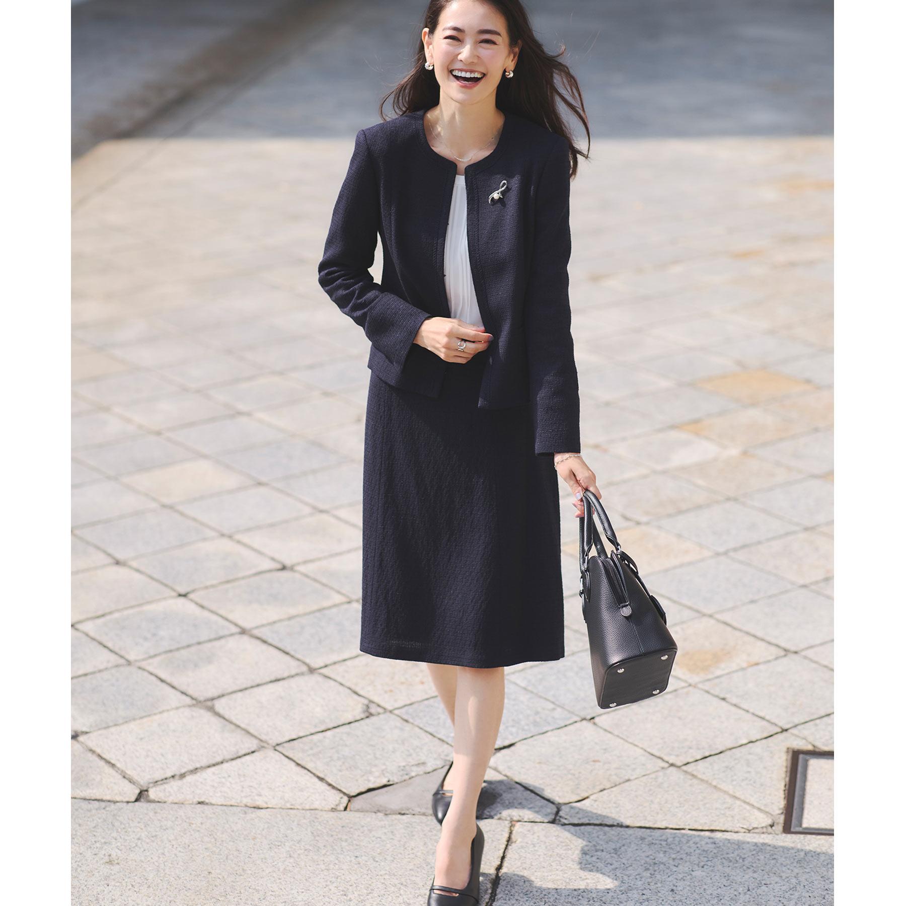 リフレクト Reflect 【フォーマル／入卒／セットアップ可】ツイードジャケット （ネイビー(094)） ネイビー(094)