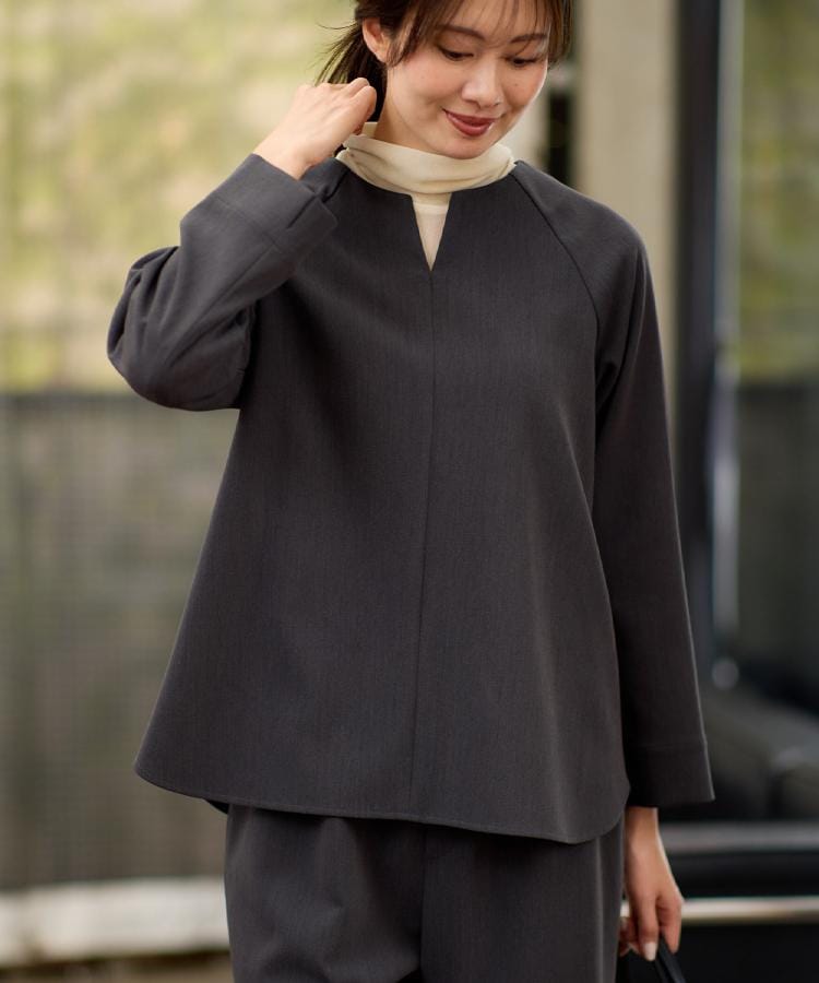 リフレクト Reflect 【レイヤードスタイル◎／セットアップ可】ラグランスリーブプルオーバー （ベージュ(052)） ベージュ(052)