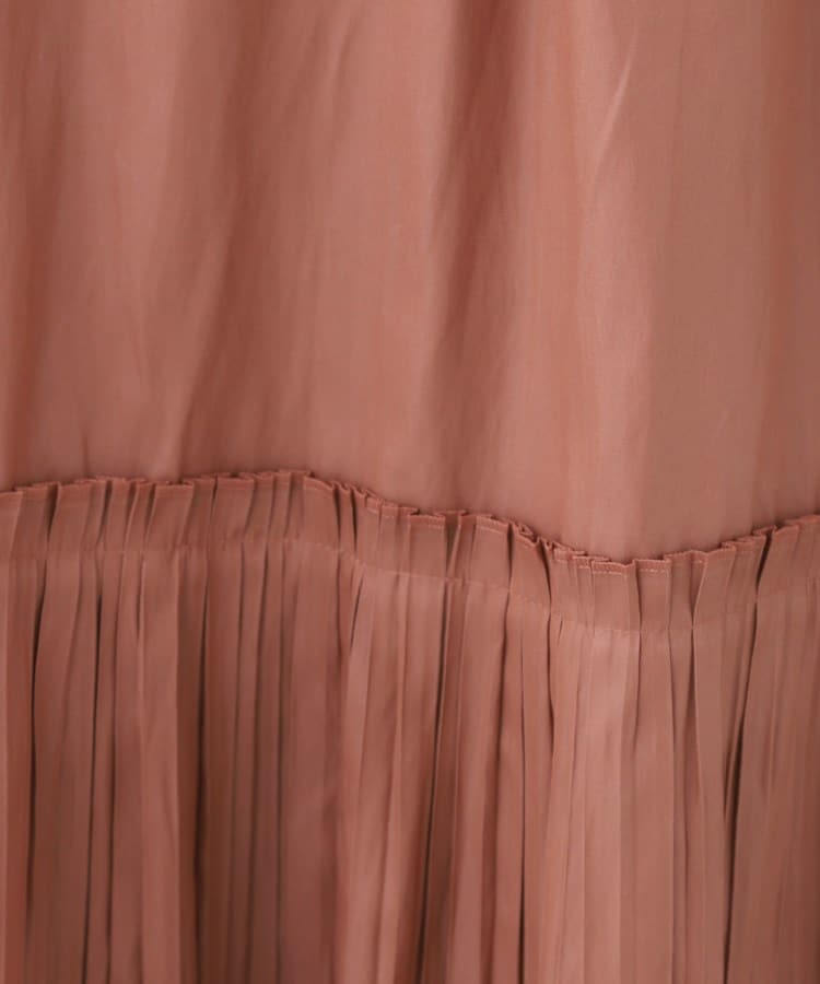 リフレクト Reflect 【カラーニットでこなれスタイル◎】プリーツギャザースカート （オレンジ(069)） オレンジ(069)