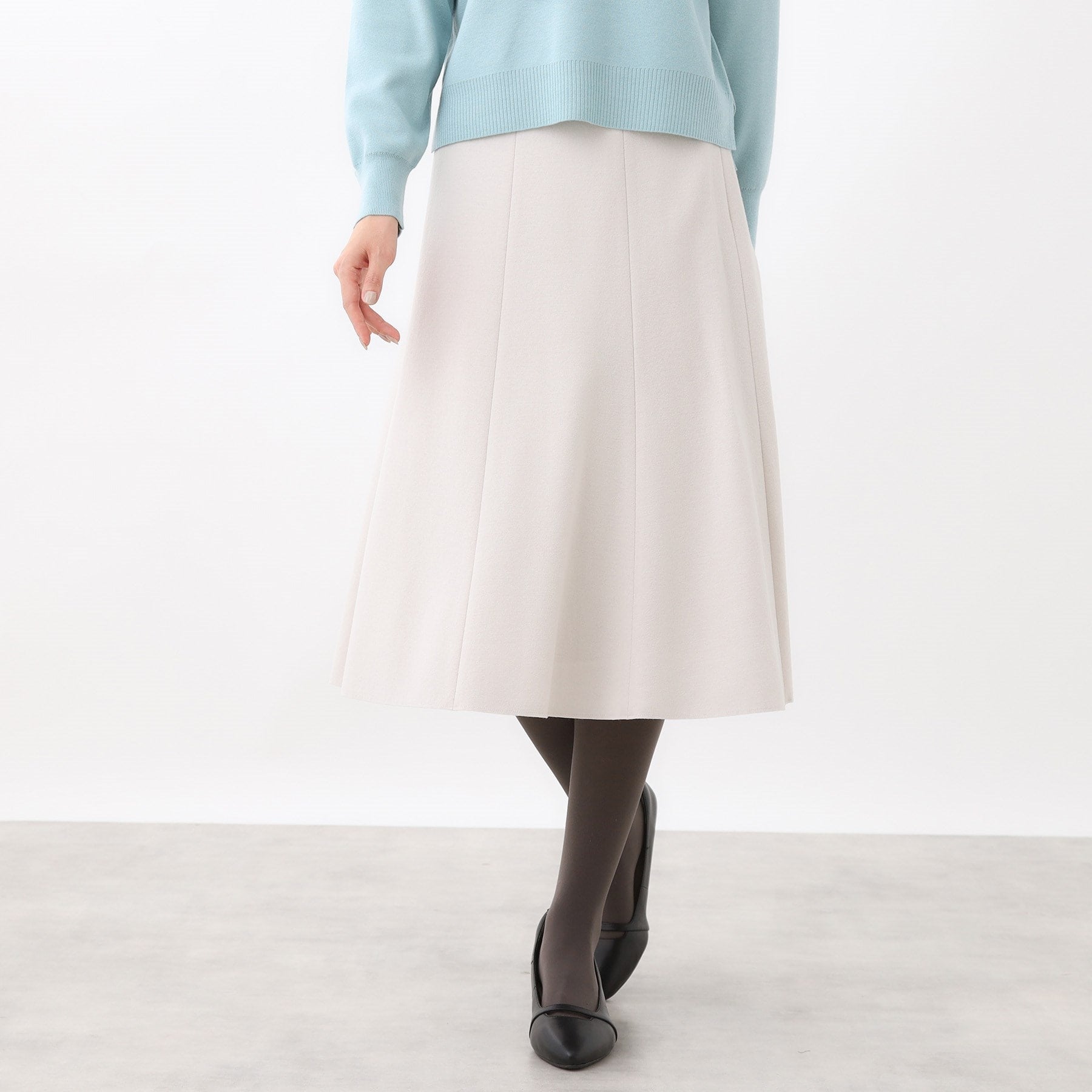 リフレクト Reflect 【選べる5色◎】フレアフリュイドスカート （ブラック(019)） ブラック(019)