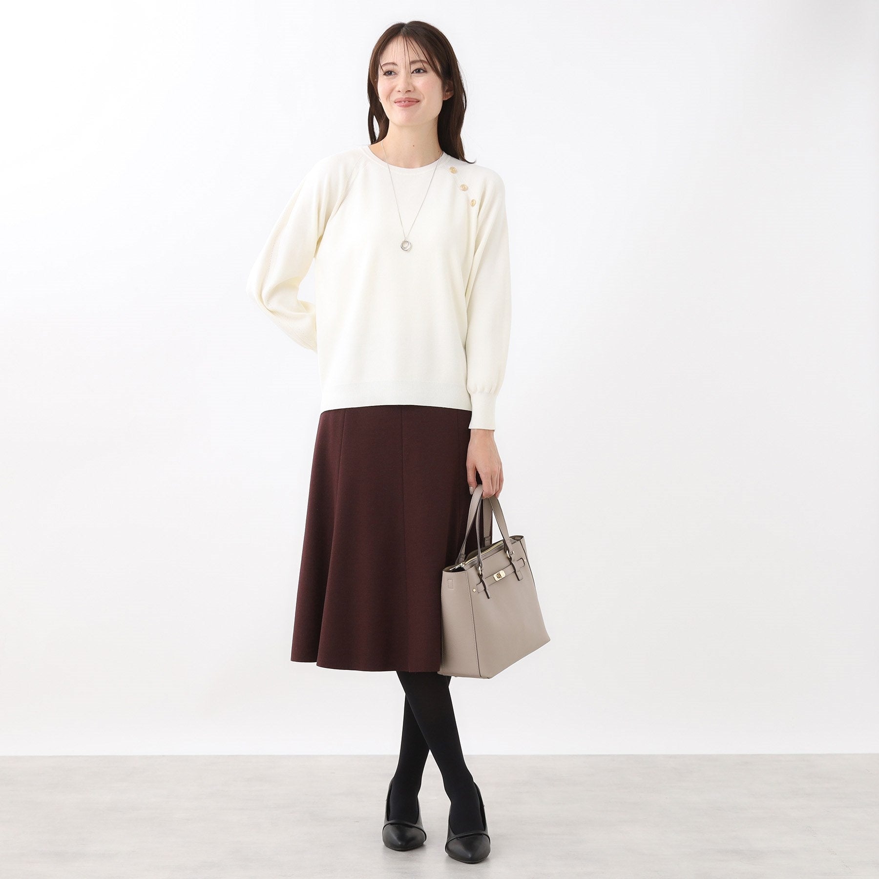 リフレクト Reflect 【選べる5色◎】フレアフリュイドスカート （ブラック(019)） ブラック(019)