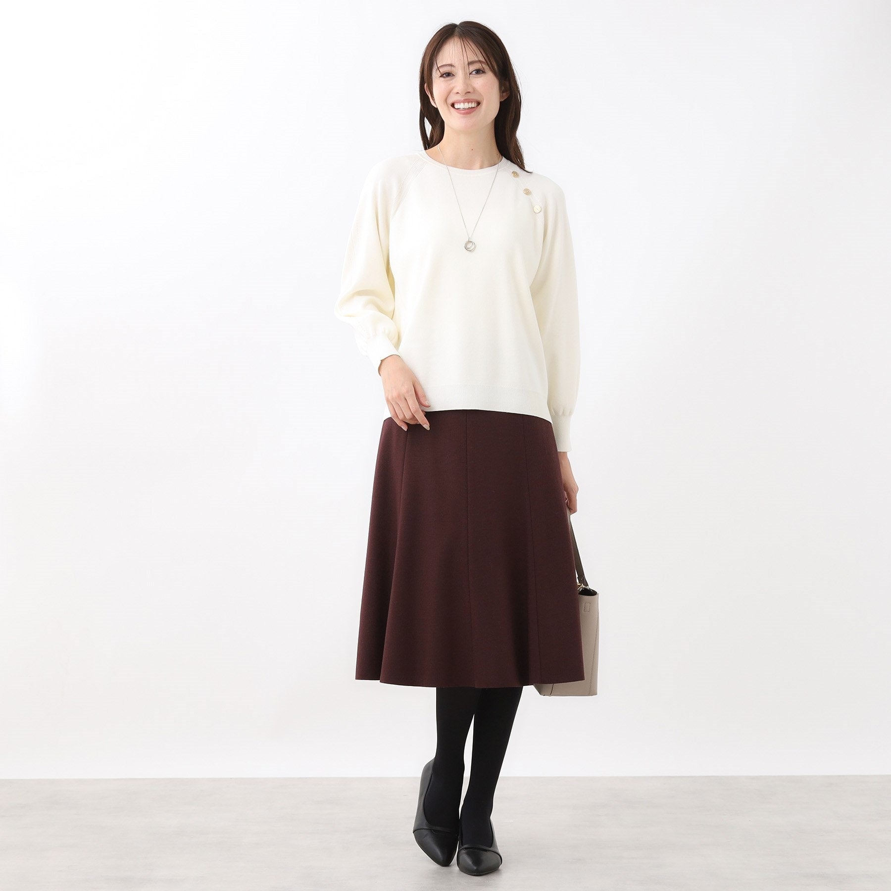 リフレクト Reflect 【選べる5色◎】フレアフリュイドスカート （ブラック(019)） ブラック(019)