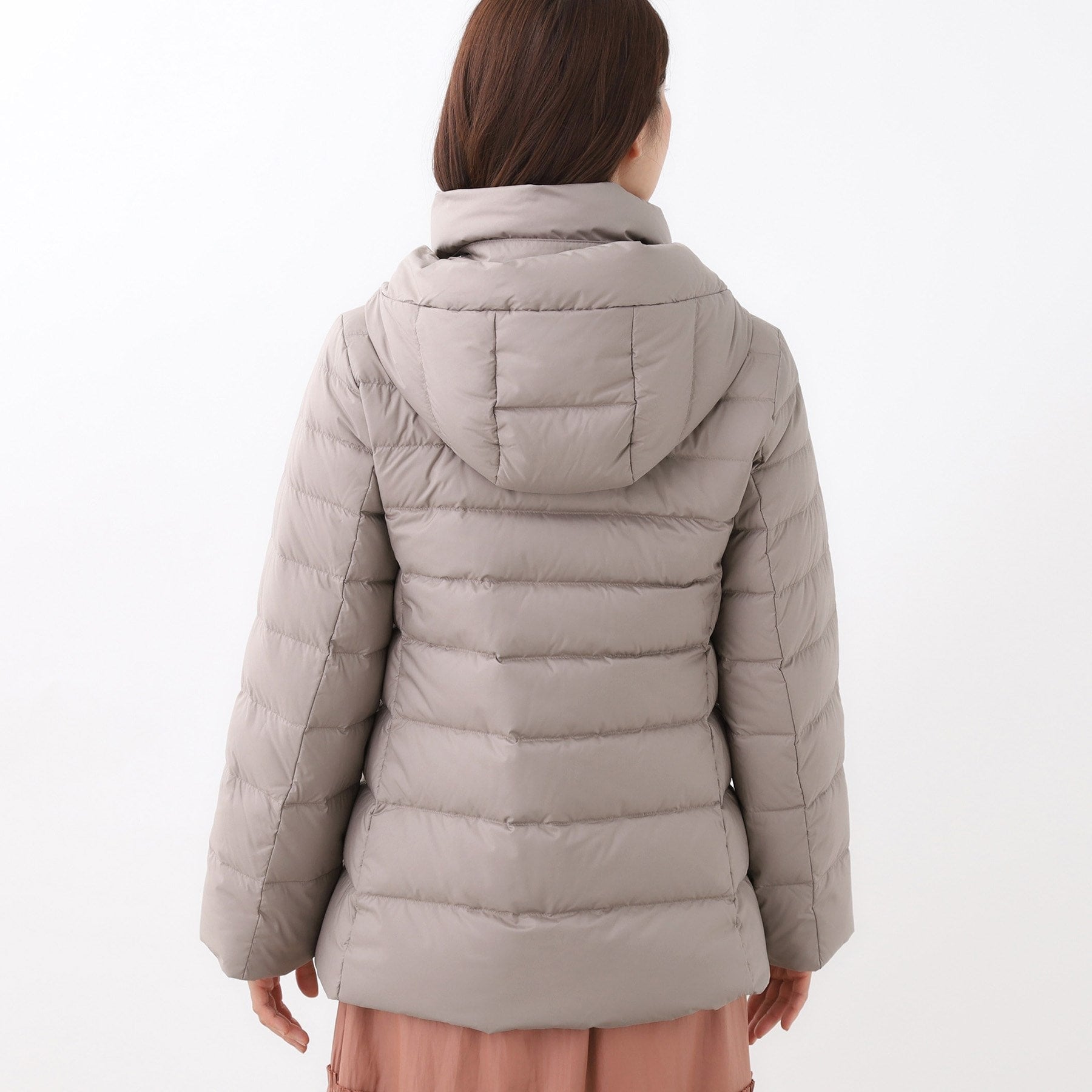 リフレクト Reflect 【定番人気／ウエスト調整可】フーデッドミドルダウンコート （ネイビー(094)） ネイビー(094)