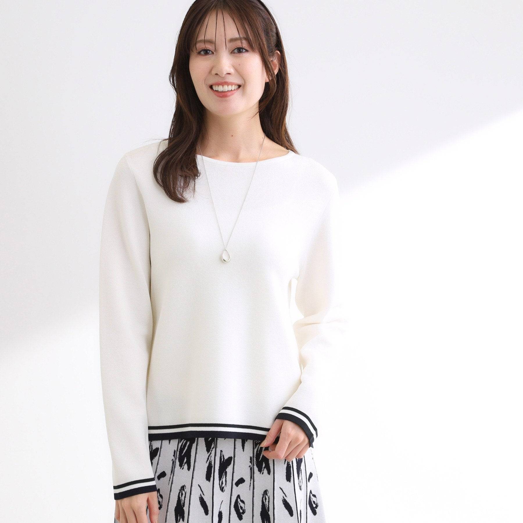 リフレクト Reflect 【セットアップ可】ダブルジャカードニットプルオーバー （オフホワイト(503)） オフホワイト(503)