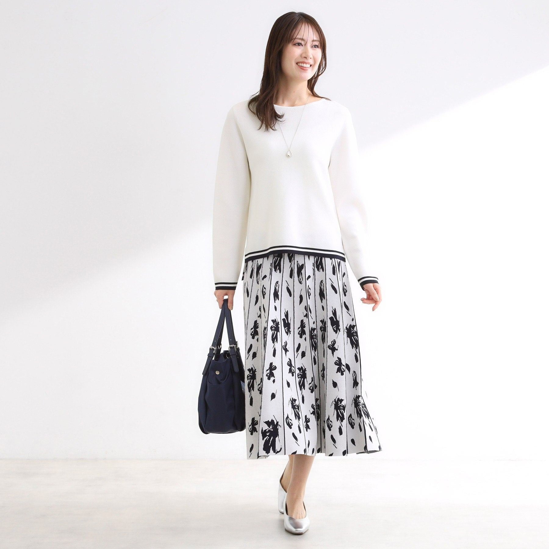 リフレクト Reflect 【セットアップ可】ダブルジャカードニットプルオーバー （オフホワイト(503)） オフホワイト(503)