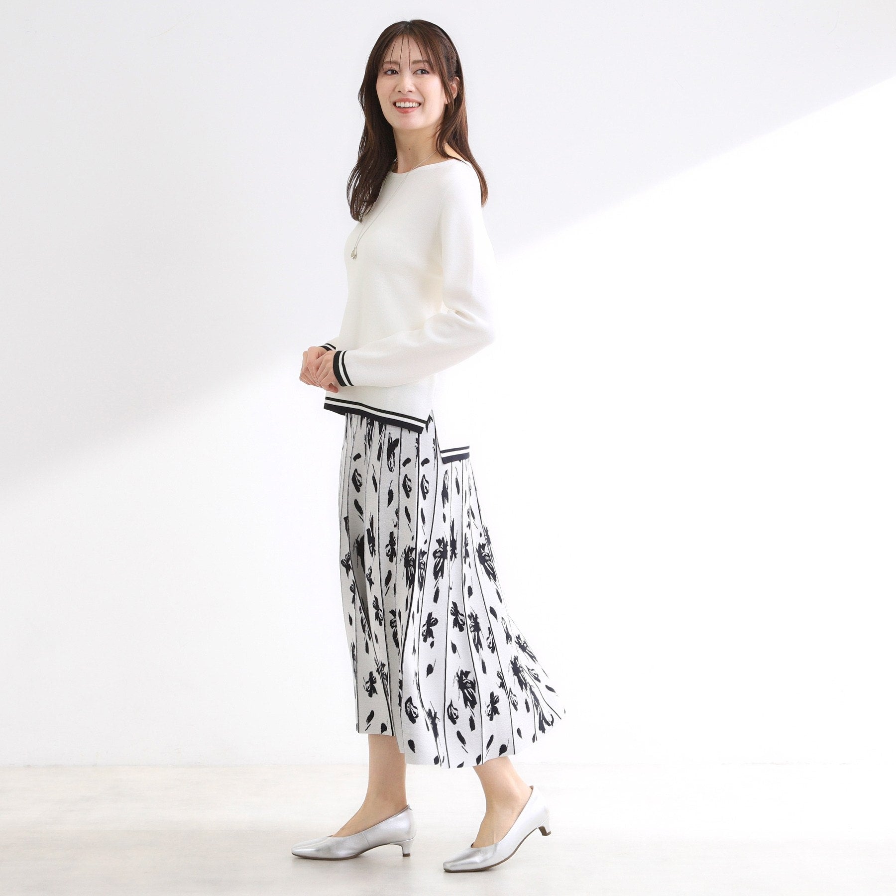 リフレクト Reflect 【セットアップ可】ダブルジャカードニットプルオーバー （オフホワイト(503)） オフホワイト(503)