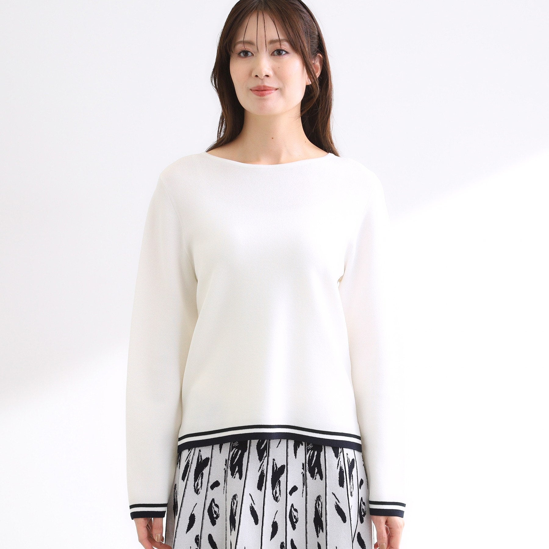 リフレクト Reflect 【セットアップ可】ダブルジャカードニットプルオーバー （オフホワイト(503)） オフホワイト(503)