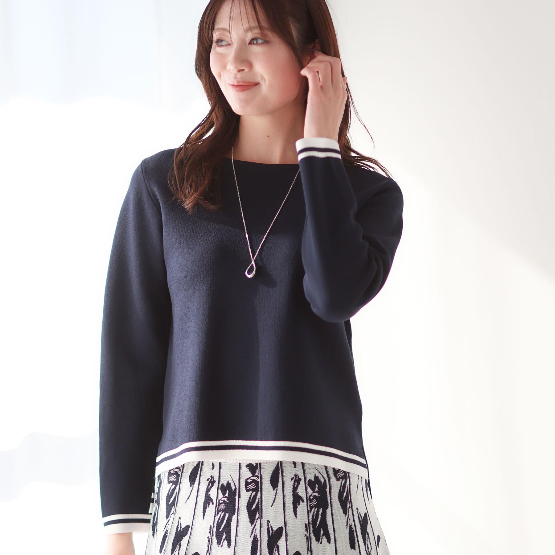 リフレクト Reflect 【セットアップ可】ダブルジャカードニットプルオーバー （オフホワイト(503)） オフホワイト(503)