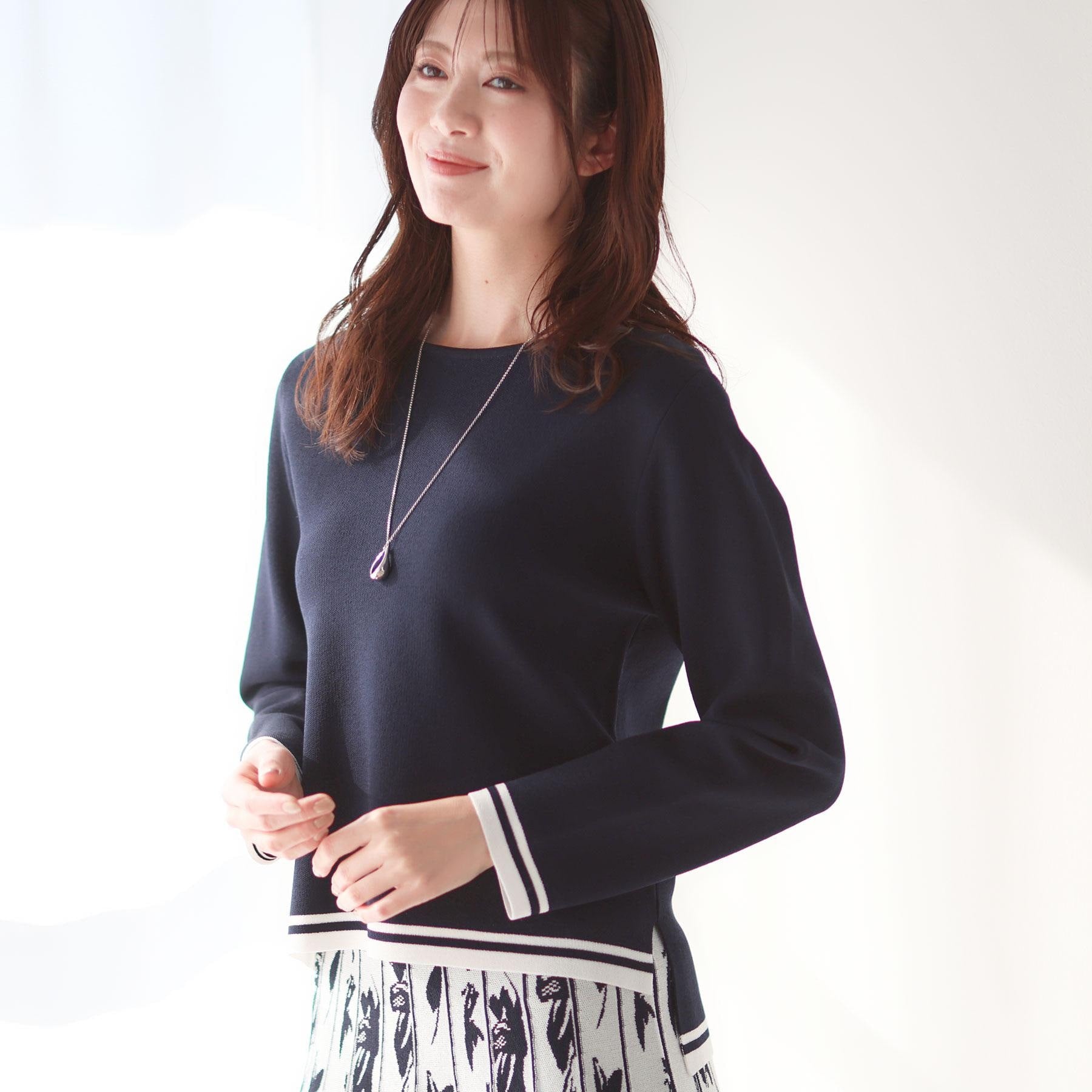 リフレクト Reflect 【セットアップ可】ダブルジャカードニットプルオーバー （オフホワイト(503)） オフホワイト(503)