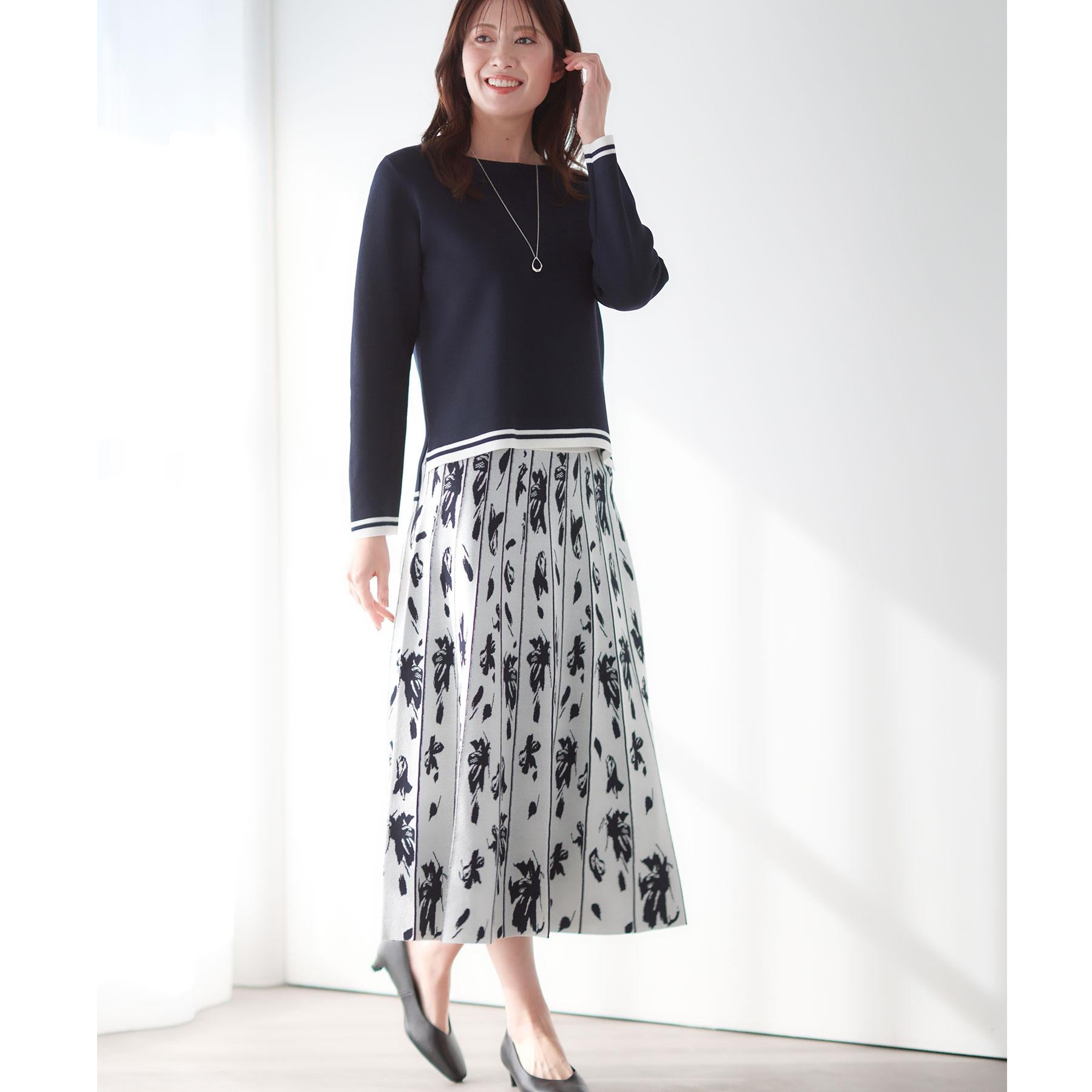 リフレクト Reflect 【セットアップ可】ダブルジャカードニットプルオーバー （オフホワイト(503)） オフホワイト(503)