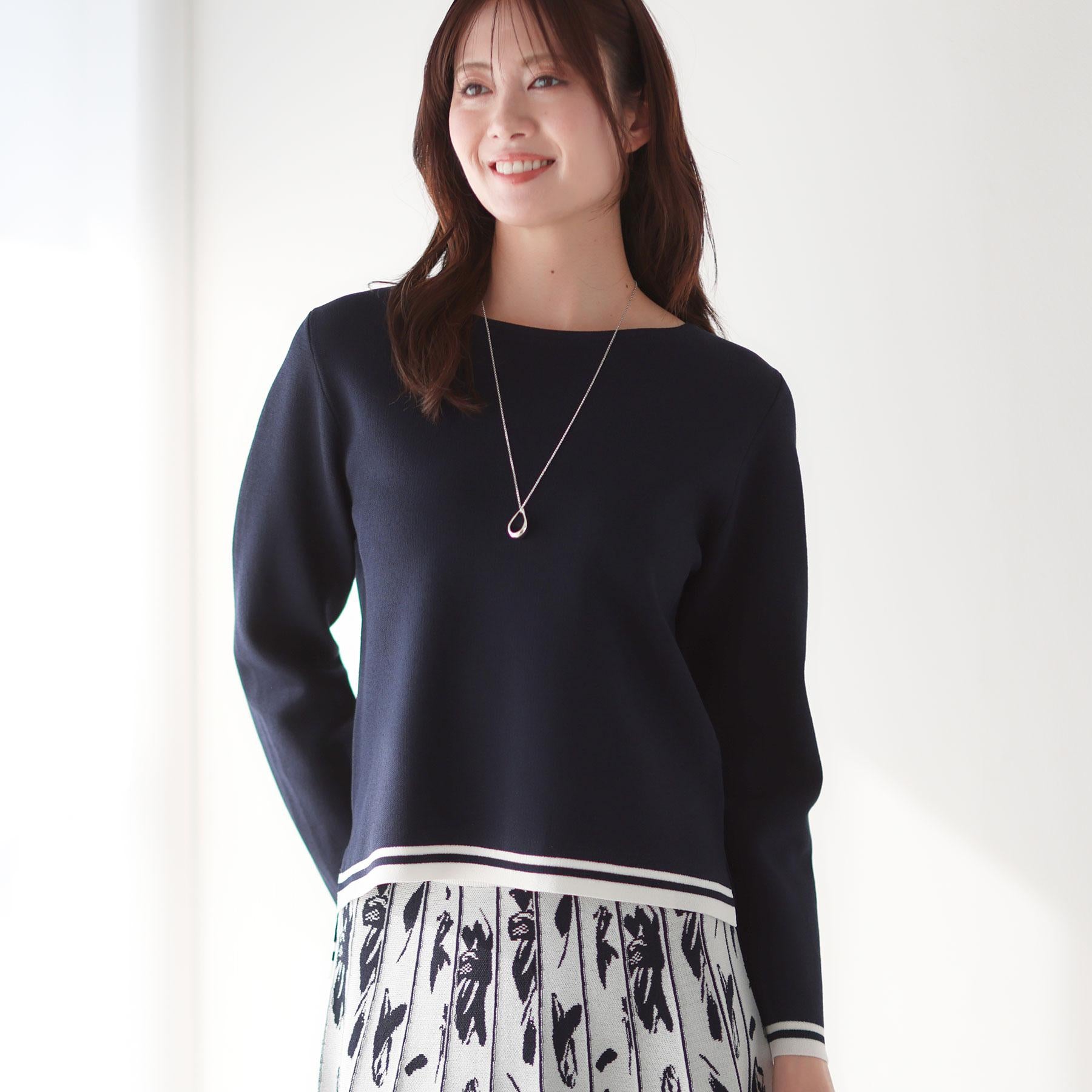 リフレクト Reflect 【セットアップ可】ダブルジャカードニットプルオーバー （オフホワイト(503)） オフホワイト(503)