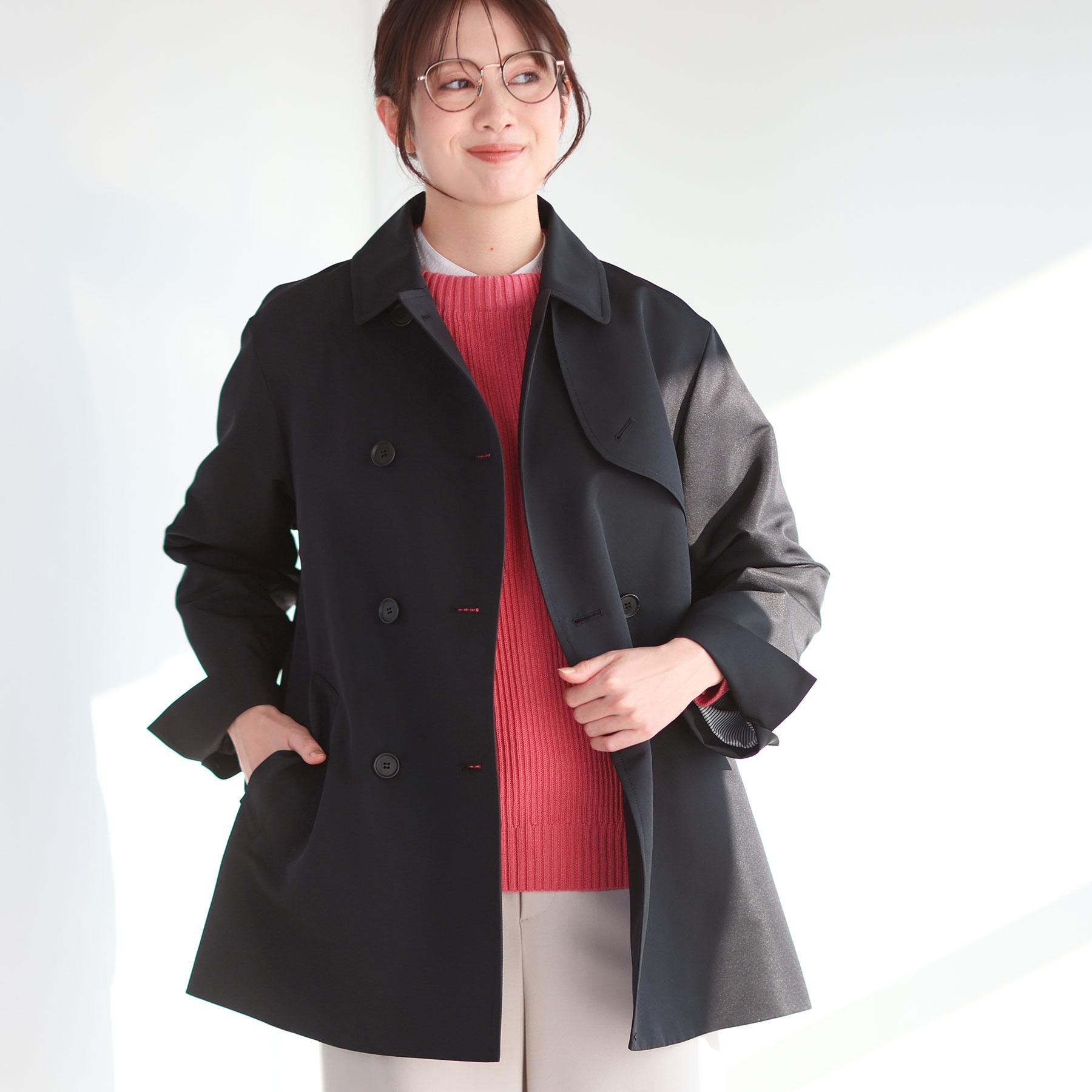 リフレクト Reflect 【オン・オフ着回しやすい◎】ダブルブレストジャケット （ブラック(019)） ブラック(019)