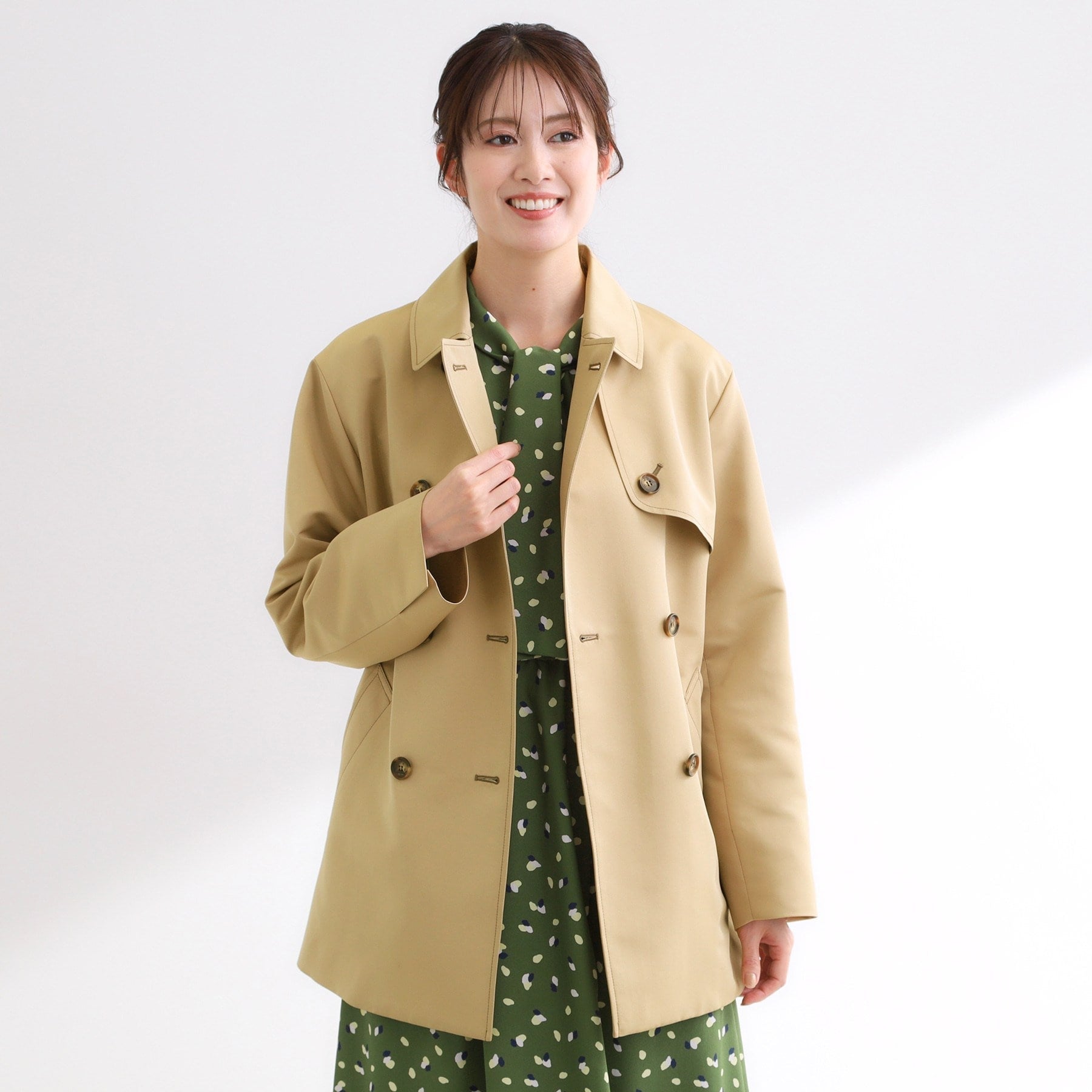 リフレクト Reflect 【オン・オフ着回しやすい◎】ダブルブレストジャケット （ブラック(019)） ブラック(019)