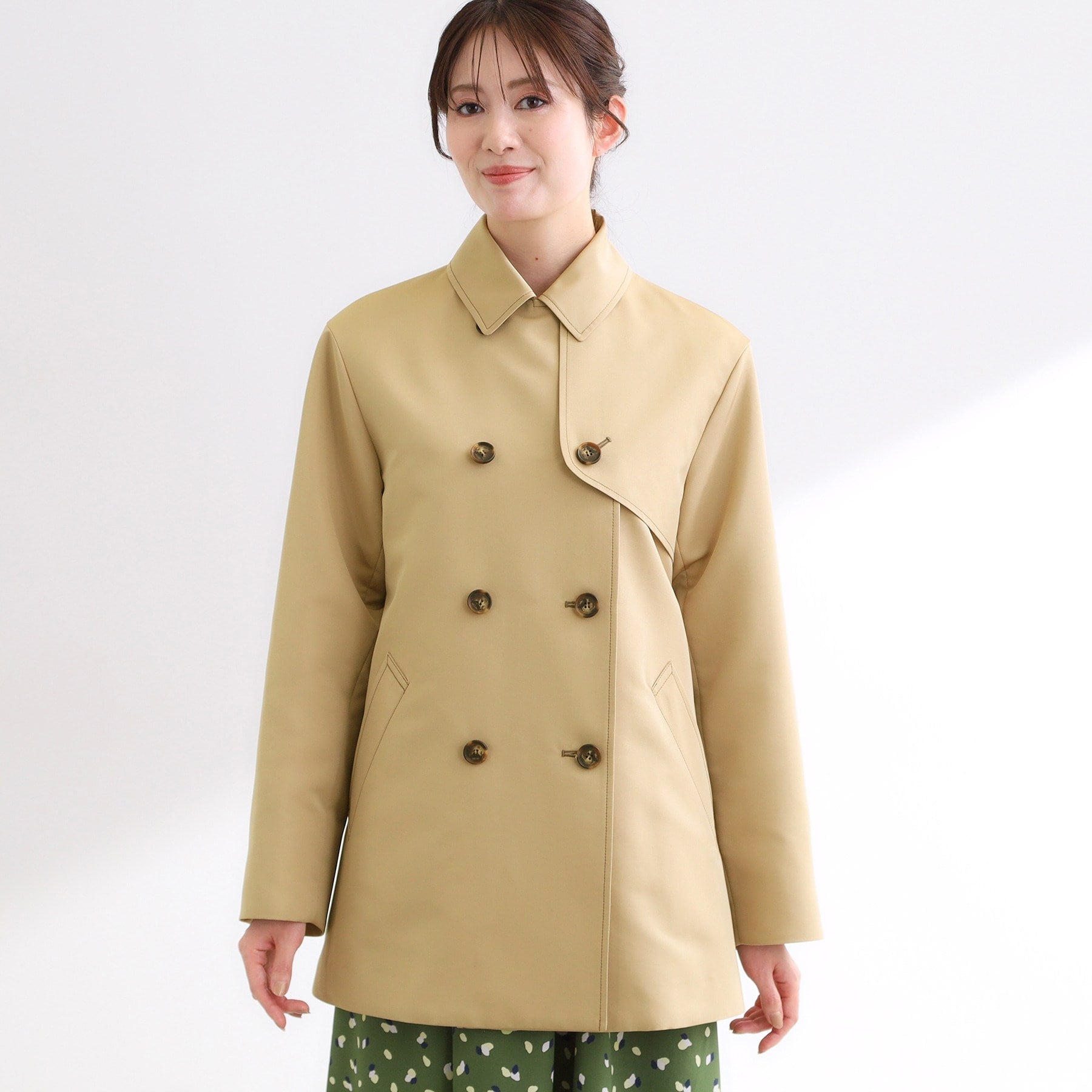 リフレクト Reflect 【オン・オフ着回しやすい◎】ダブルブレストジャケット （ブラック(019)） ブラック(019)