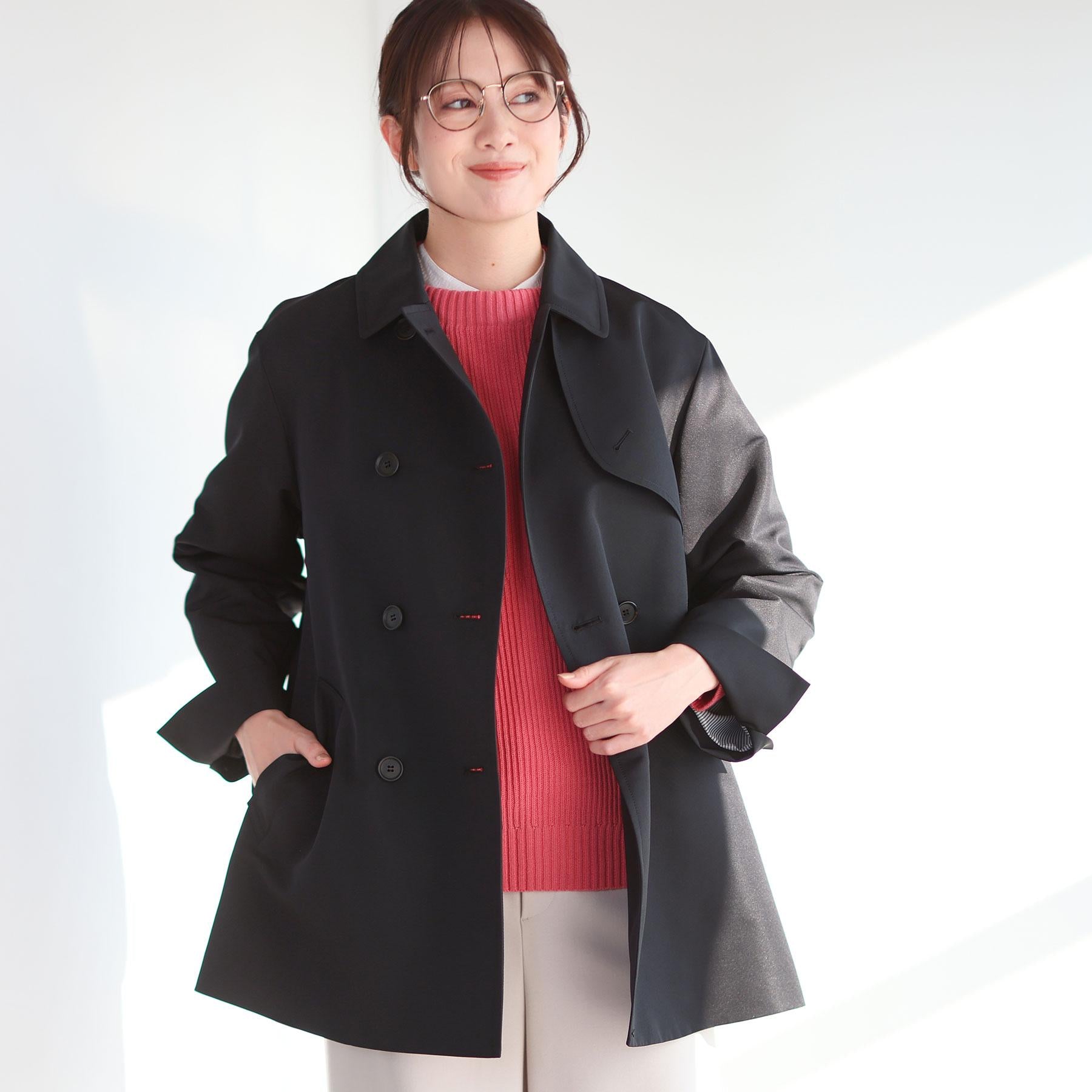 リフレクト Reflect 【オン・オフ着回しやすい◎】ダブルブレストジャケット （ブラック(019)） ブラック(019)