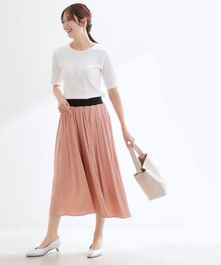 リフレクト Reflect 【インナーにおすすめ◎】クルーネックストレッチリブトップス （ブラック(019)） ブラック(019)