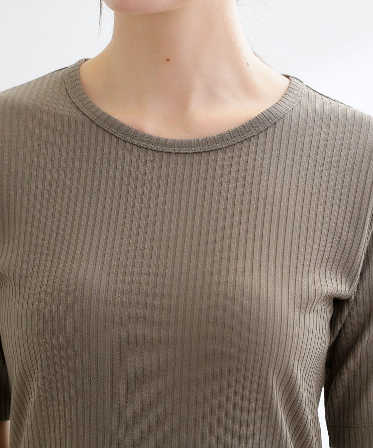 リフレクト Reflect 【インナーにおすすめ◎】クルーネックストレッチリブトップス （ブラック(019)） ブラック(019)