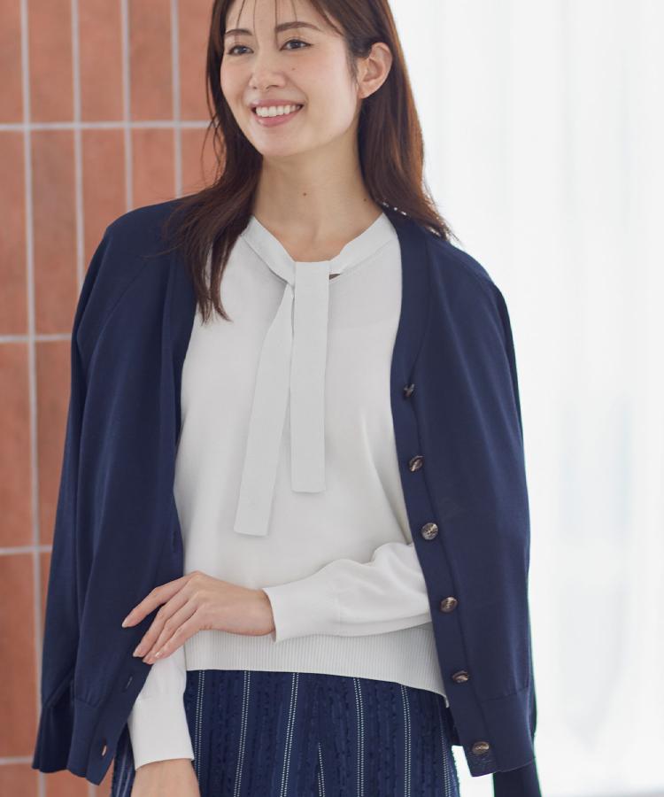 リフレクト Reflect ハイゲージVネックカーディガン （ネイビー(094)） ネイビー(094)