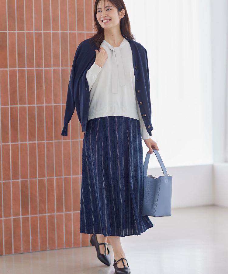 リフレクト Reflect ハイゲージVネックカーディガン （ネイビー(094)） ネイビー(094)