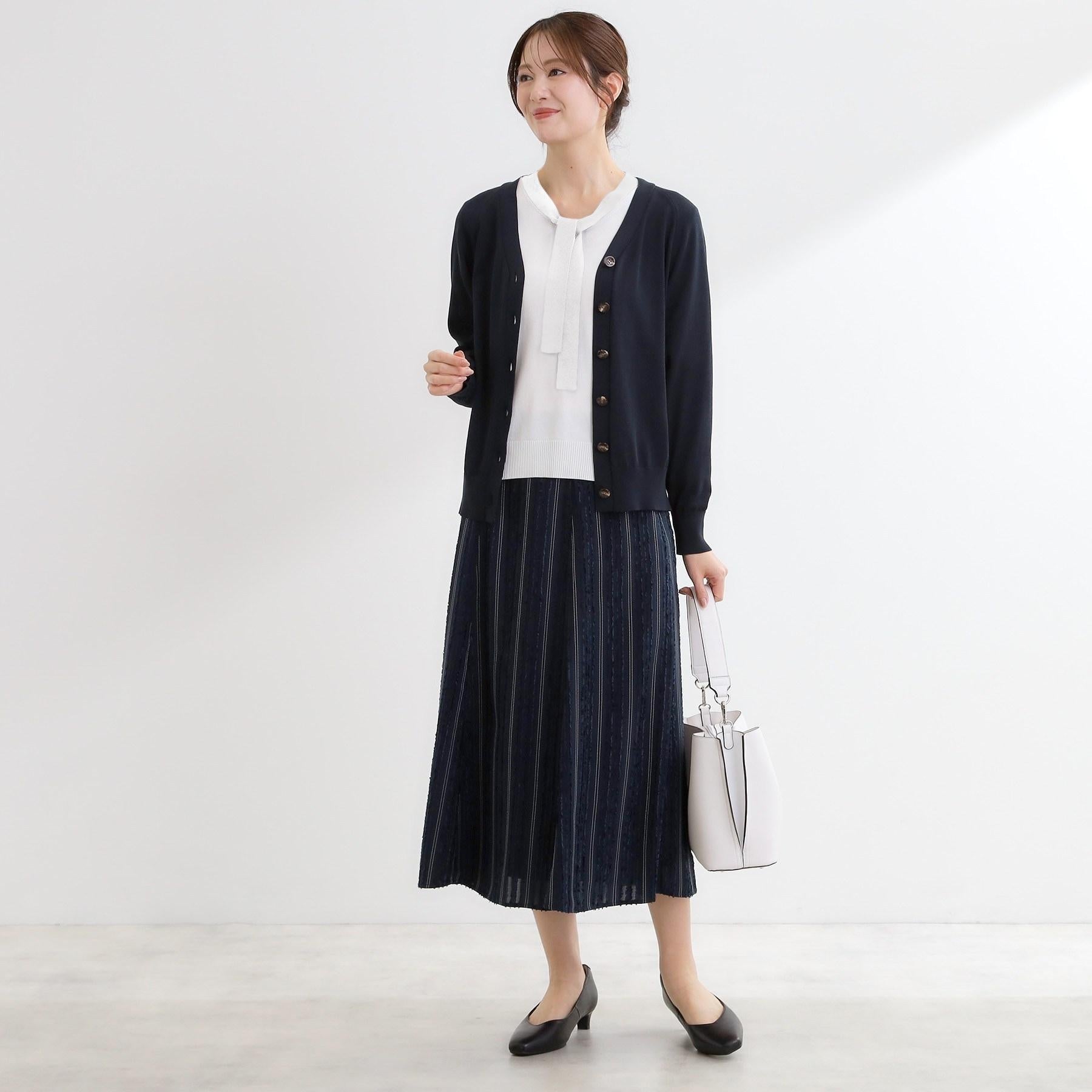 リフレクト Reflect ハイゲージVネックカーディガン （オフホワイト(003)） オフホワイト(003)