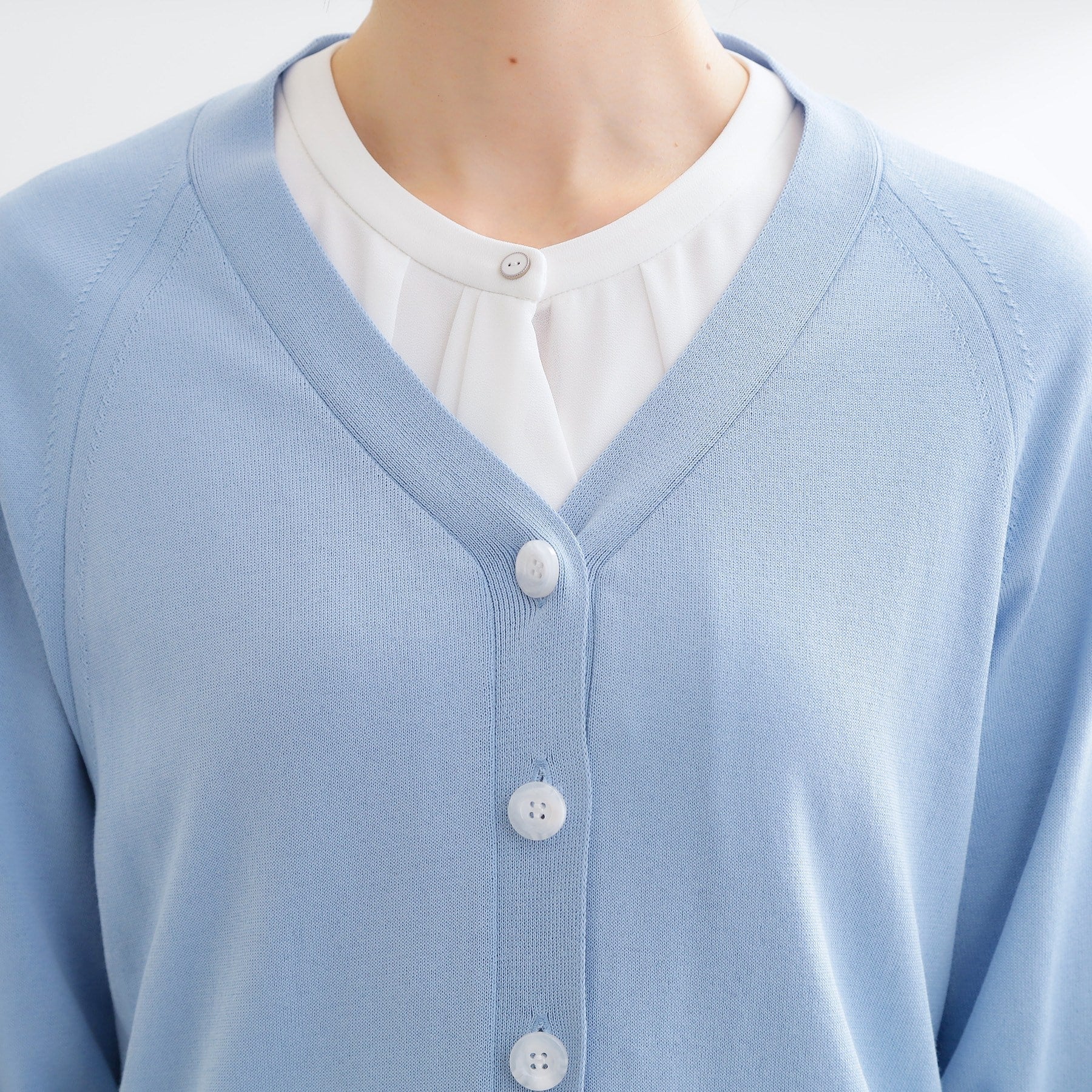 リフレクト Reflect ハイゲージVネックカーディガン （オフホワイト(003)） オフホワイト(003)