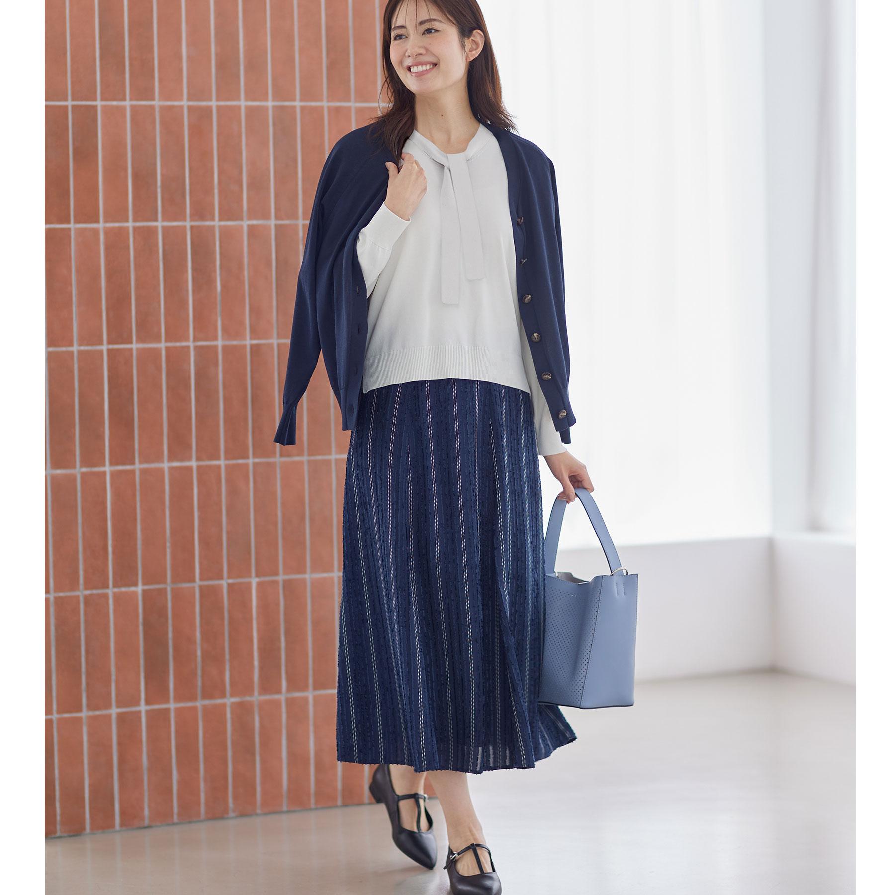 リフレクト Reflect ハイゲージVネックカーディガン （オフホワイト(003)） オフホワイト(003)