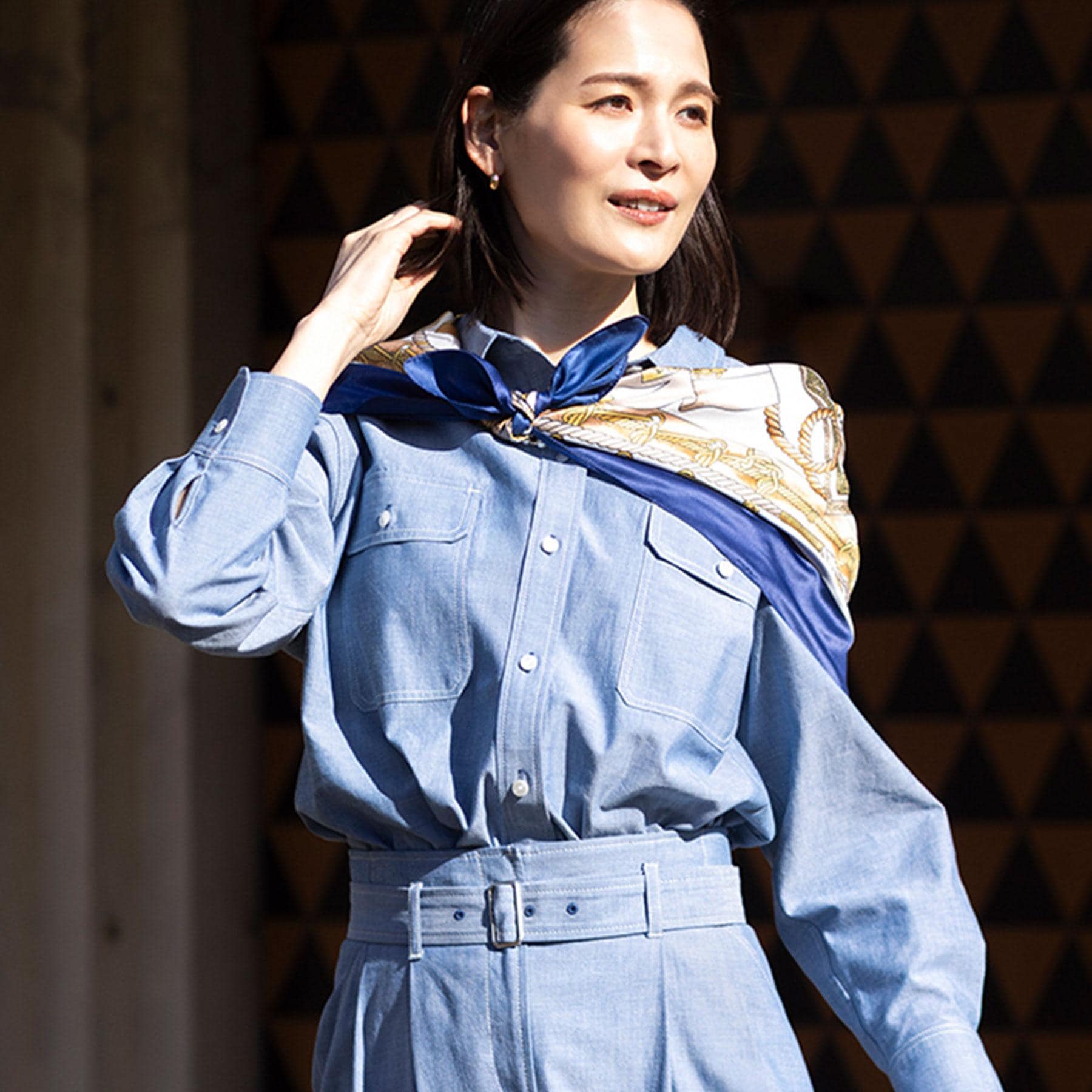 リフレクト Reflect 【羽織にも◎】ダンガリーシャツ （ブルー(093)） ブルー(093)