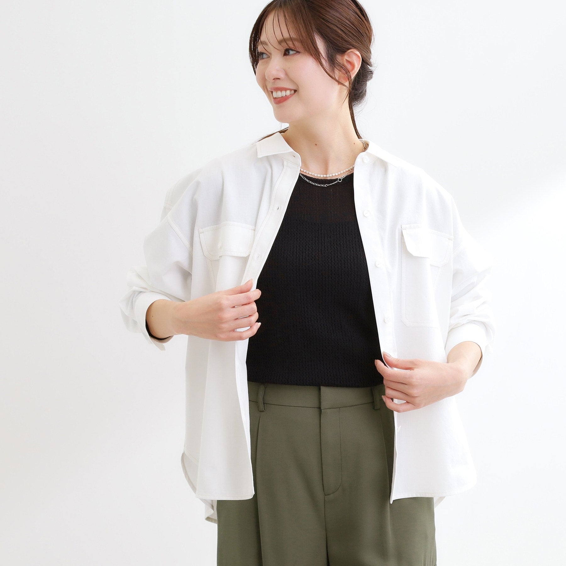 リフレクト Reflect 【羽織にも◎】ダンガリーシャツ （ブルー(093)） ブルー(093)