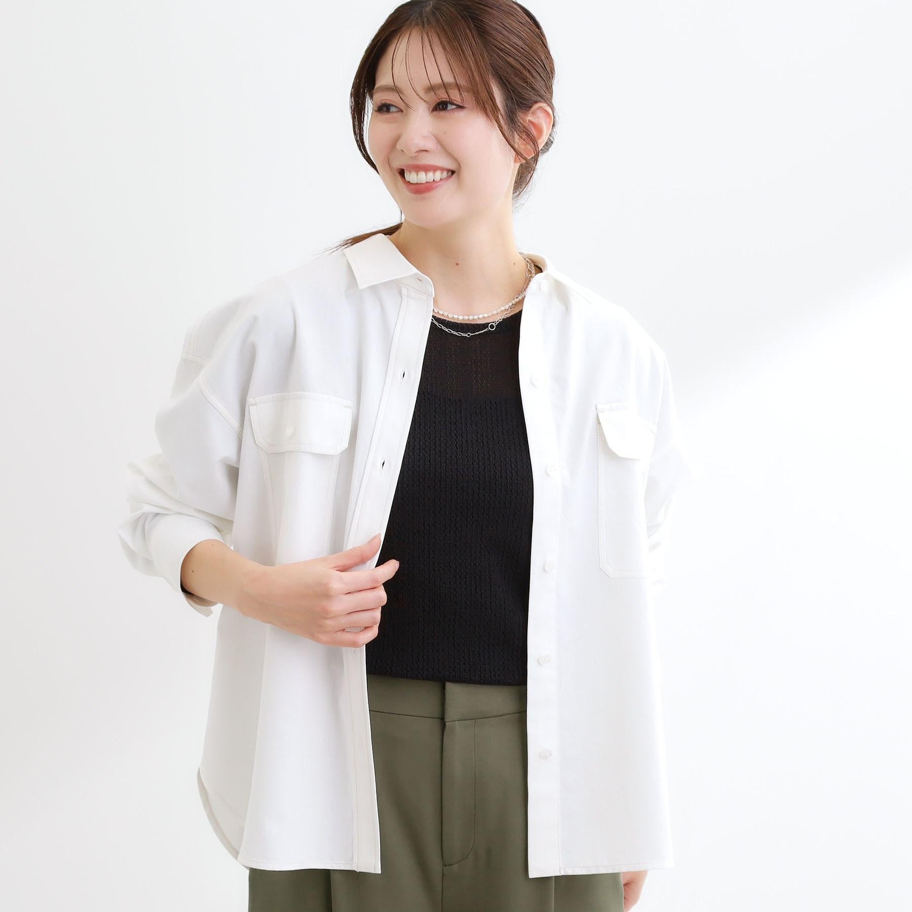 リフレクト Reflect 【羽織にも◎】ダンガリーシャツ （ブルー(093)） ブルー(093)