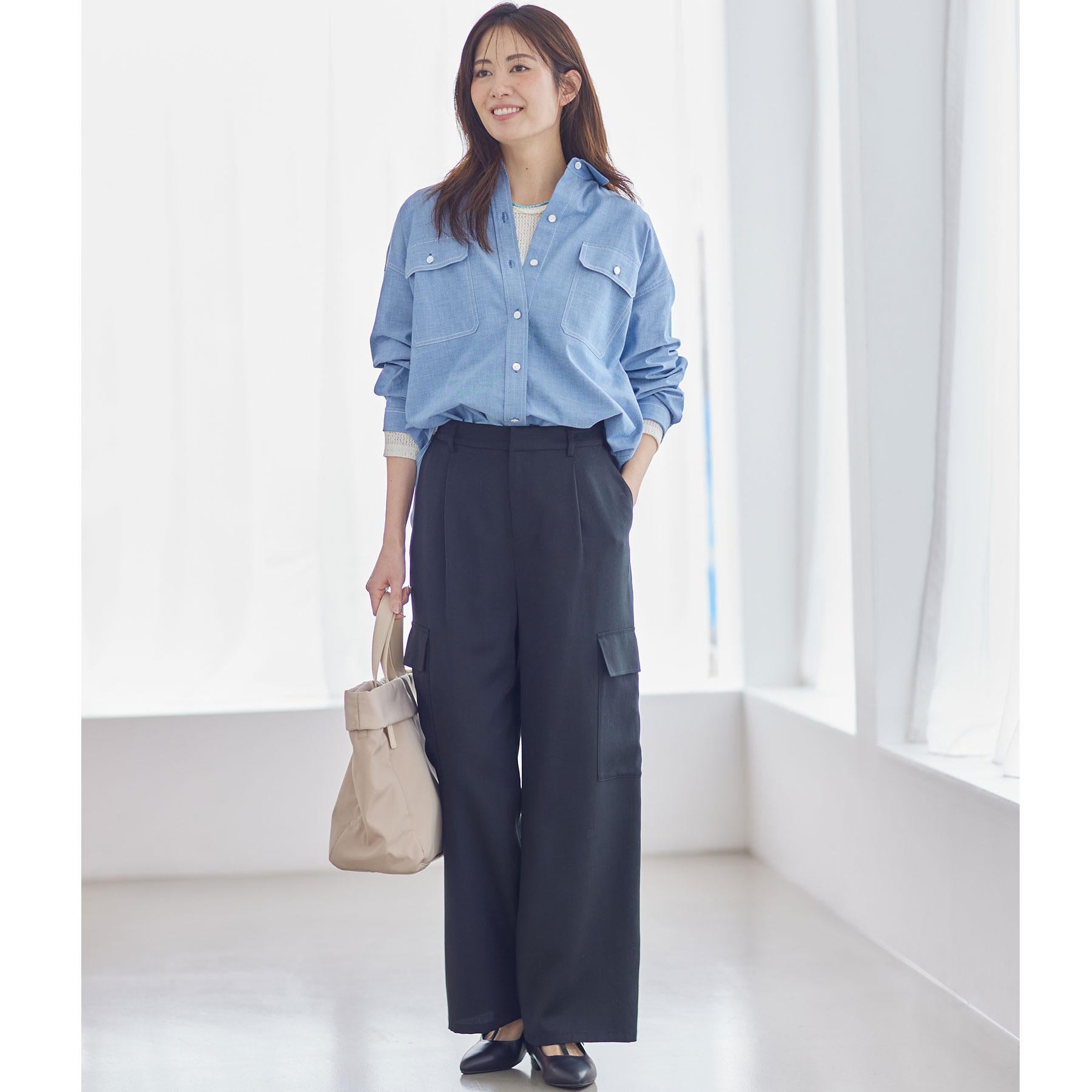 リフレクト Reflect 【羽織にも◎】ダンガリーシャツ （ブルー(093)） ブルー(093)