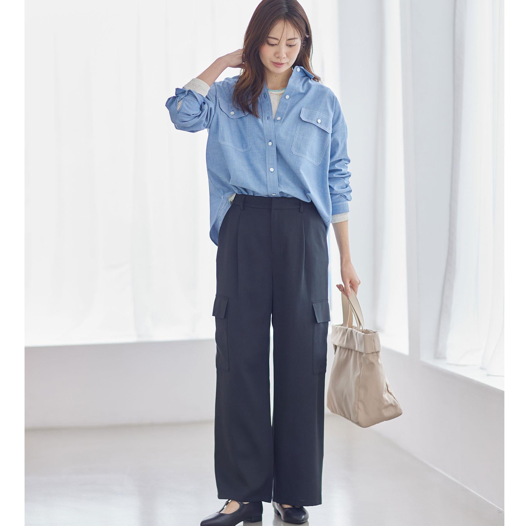 リフレクト Reflect 【羽織にも◎】ダンガリーシャツ （ブルー(093)） ブルー(093)