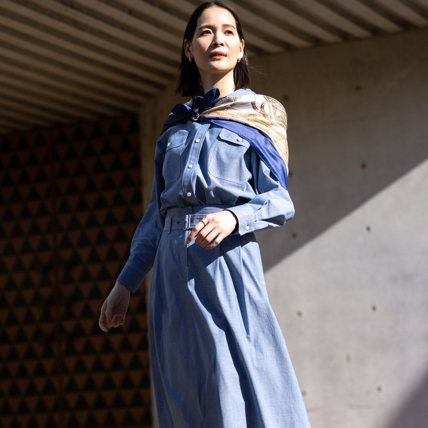 リフレクト Reflect 【羽織にも◎】ダンガリーシャツ （ブルー(093)） ブルー(093)