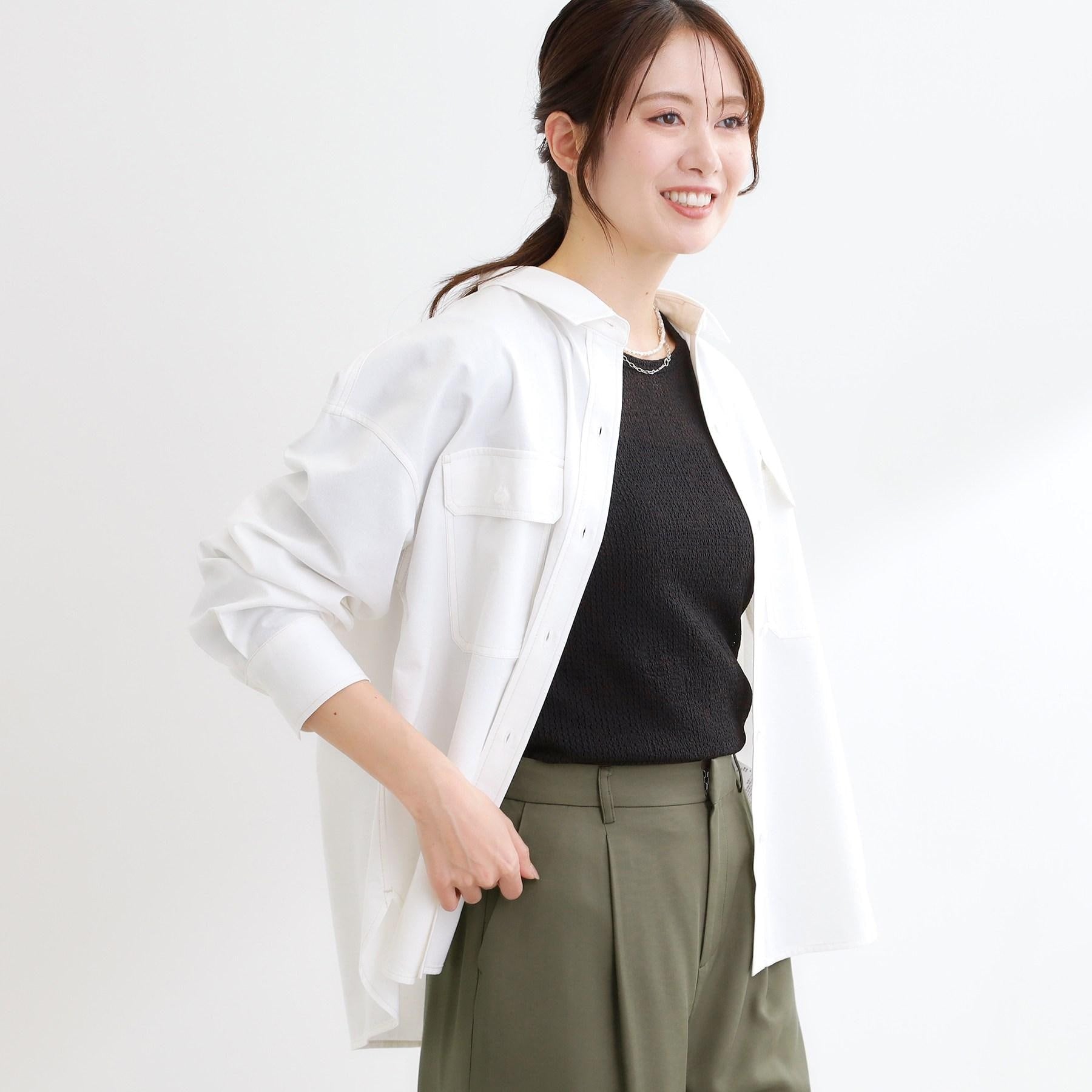 リフレクト Reflect 【羽織にも◎】ダンガリーシャツ （アイボリー(004)） アイボリー(004)