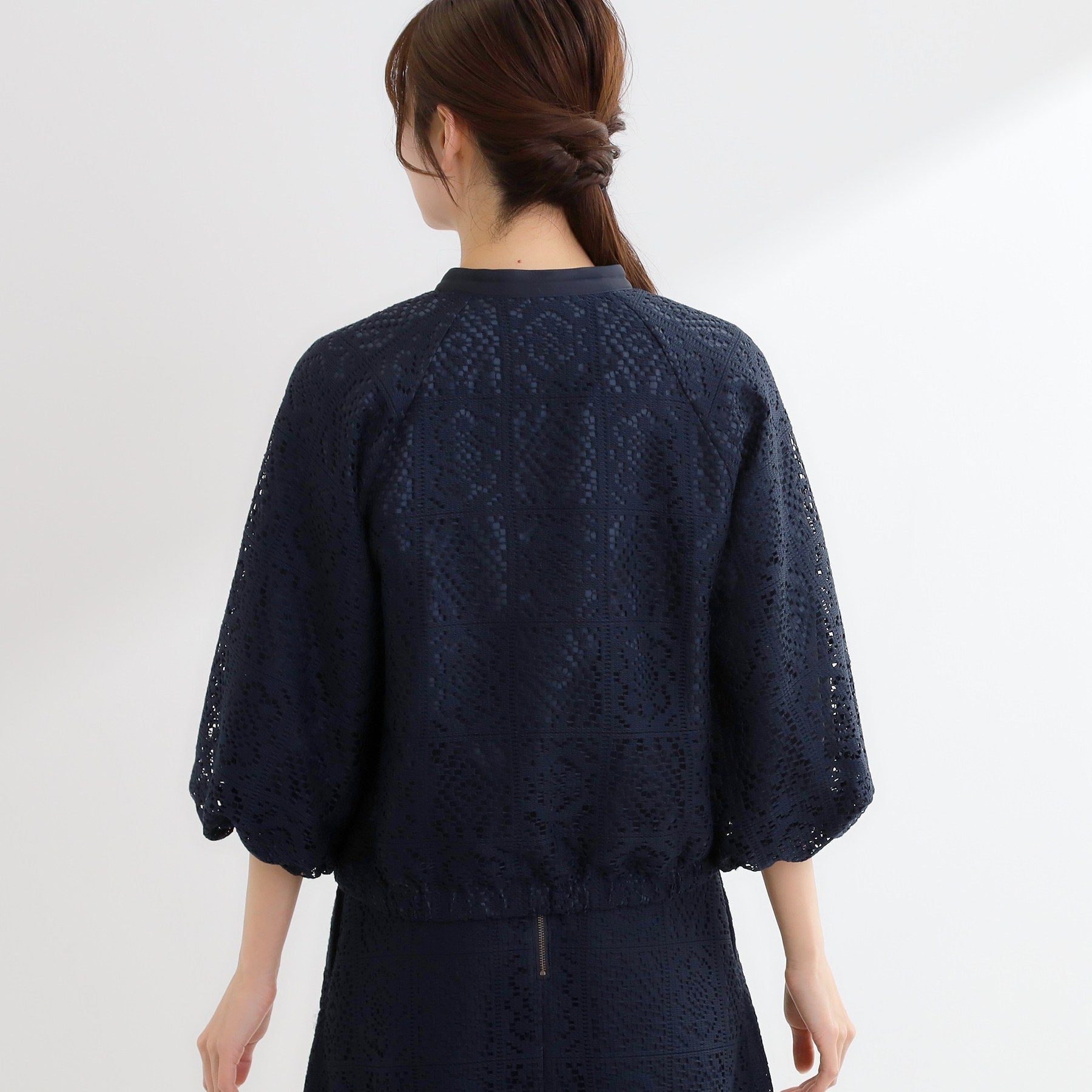 リフレクト Reflect 【セットアップ可】ジップアップレースショートブルゾン （ネイビー(094)） ネイビー(094)