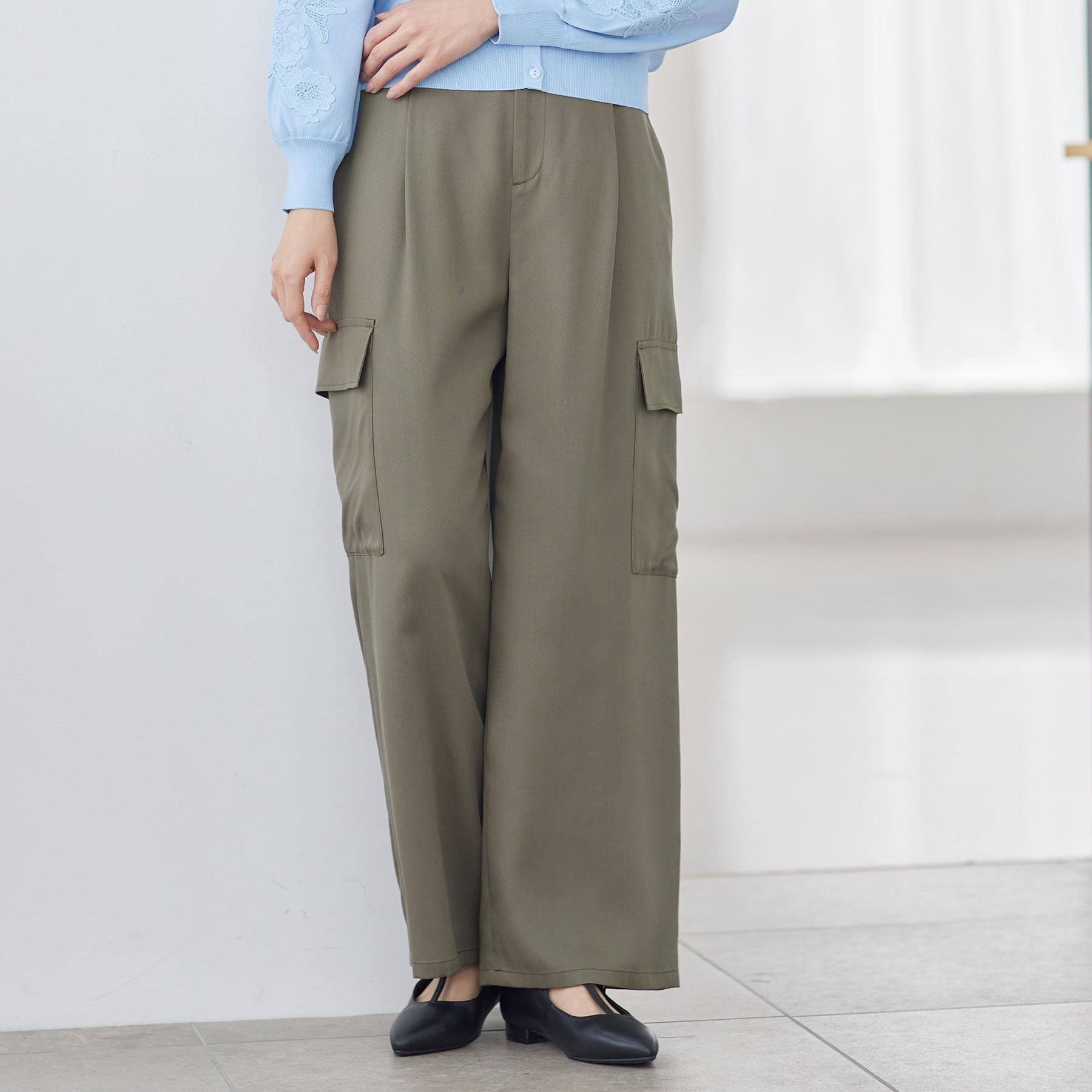 リフレクト Reflect ストレートワイドカーゴパンツ （オリーブグリーン(026)） オリーブグリーン(026)