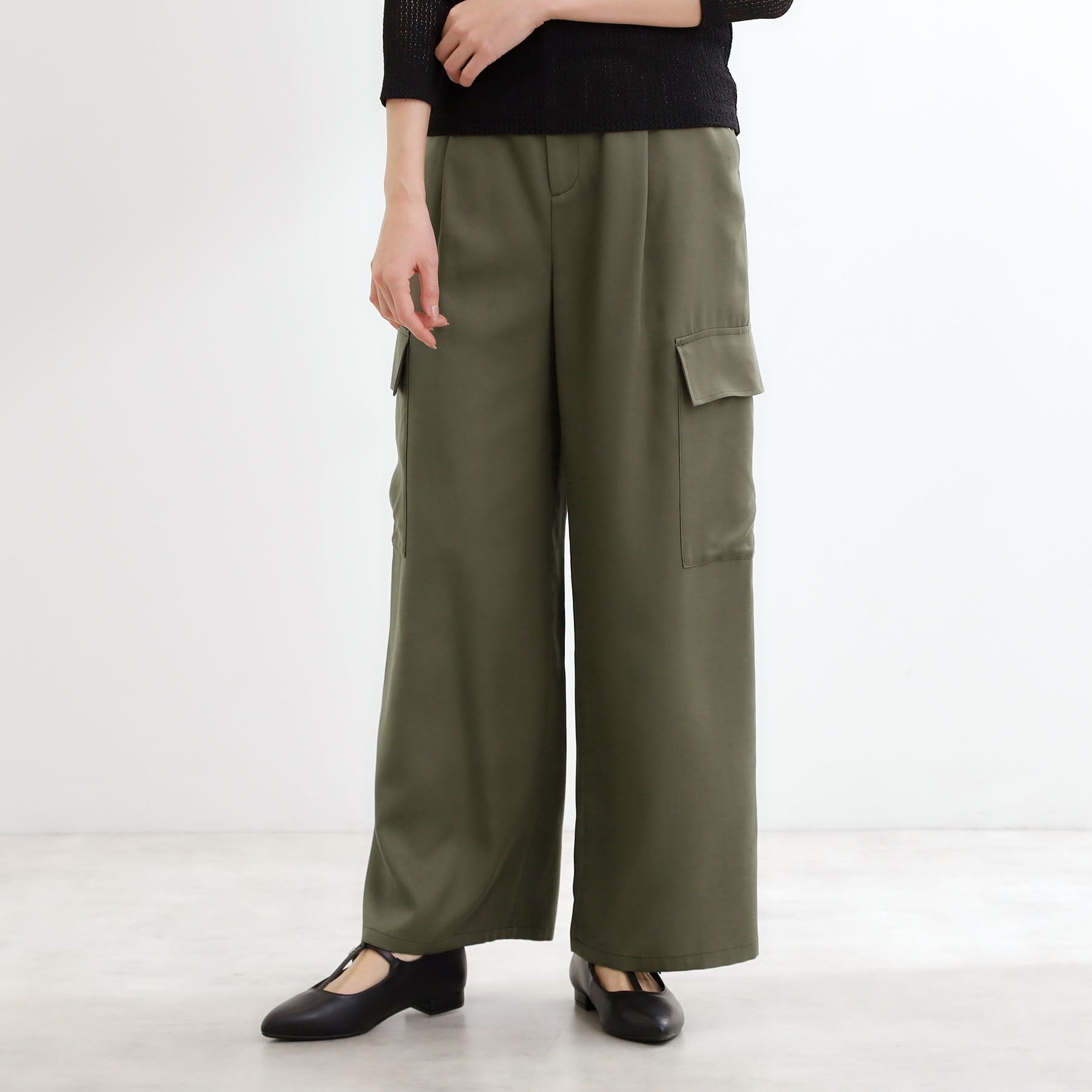 リフレクト Reflect ストレートワイドカーゴパンツ （オリーブグリーン(026)） オリーブグリーン(026)