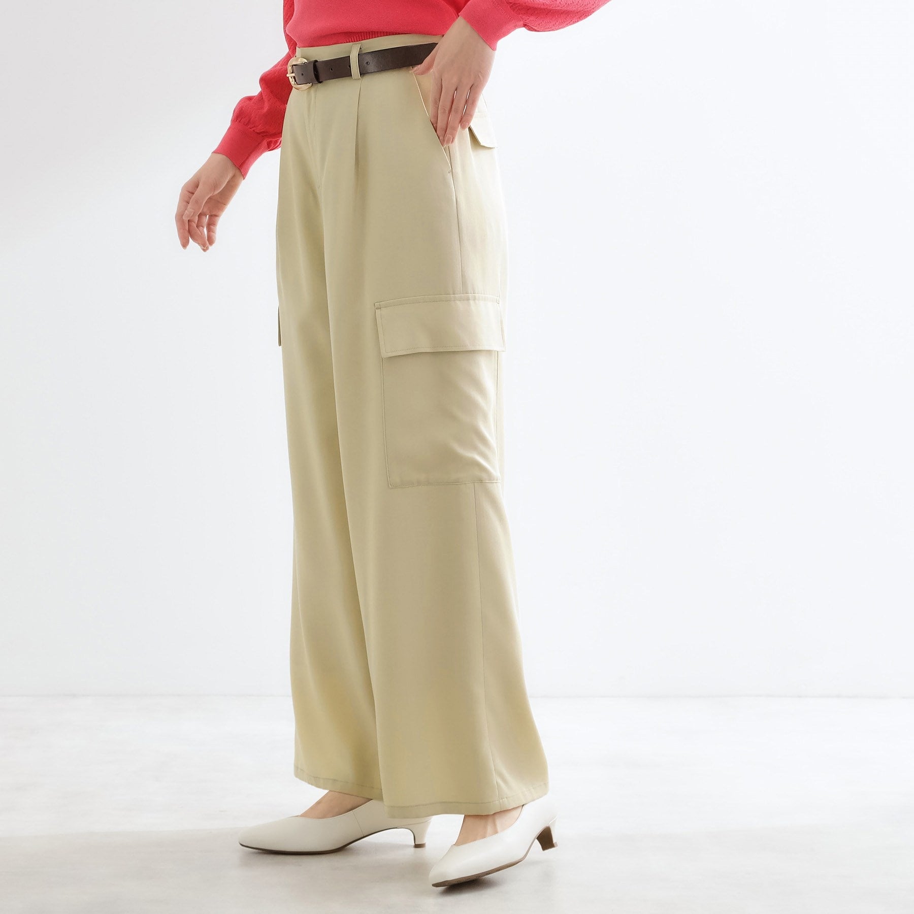 リフレクト Reflect ストレートワイドカーゴパンツ （オリーブグリーン(026)） オリーブグリーン(026)