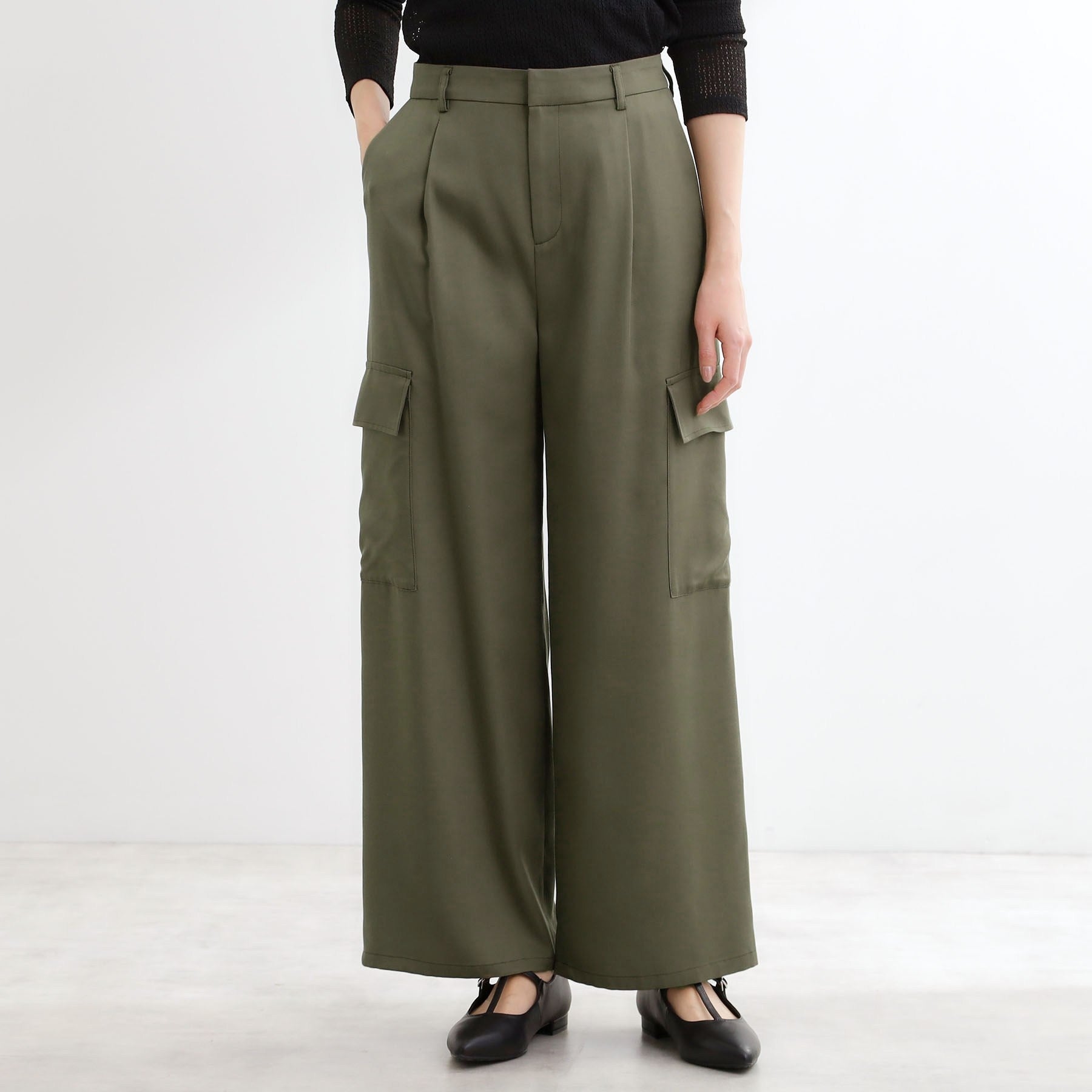 リフレクト Reflect ストレートワイドカーゴパンツ （オリーブグリーン(026)） オリーブグリーン(026)